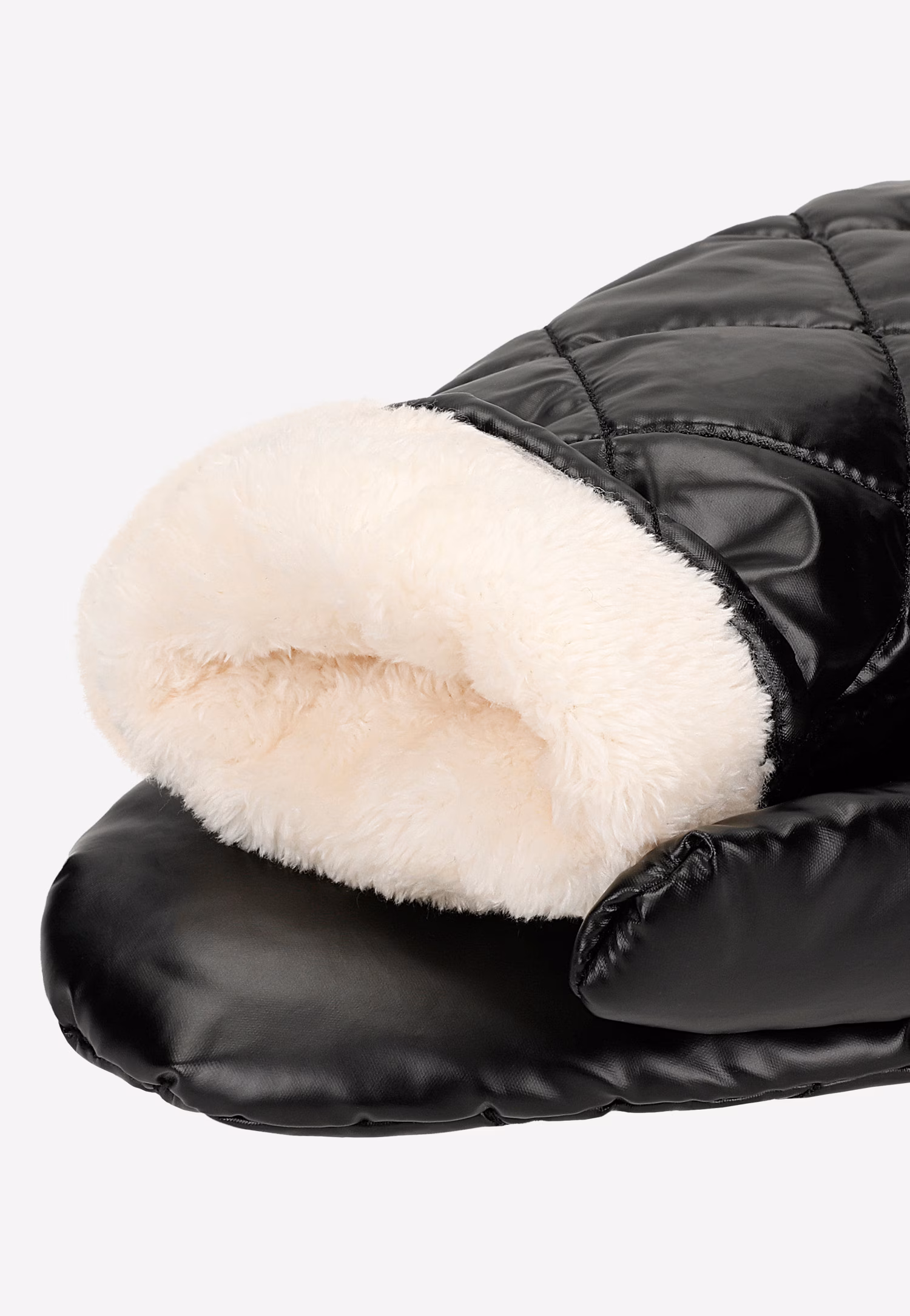 Czarne pikowane rękawiczki RELAKS z ociepleniem