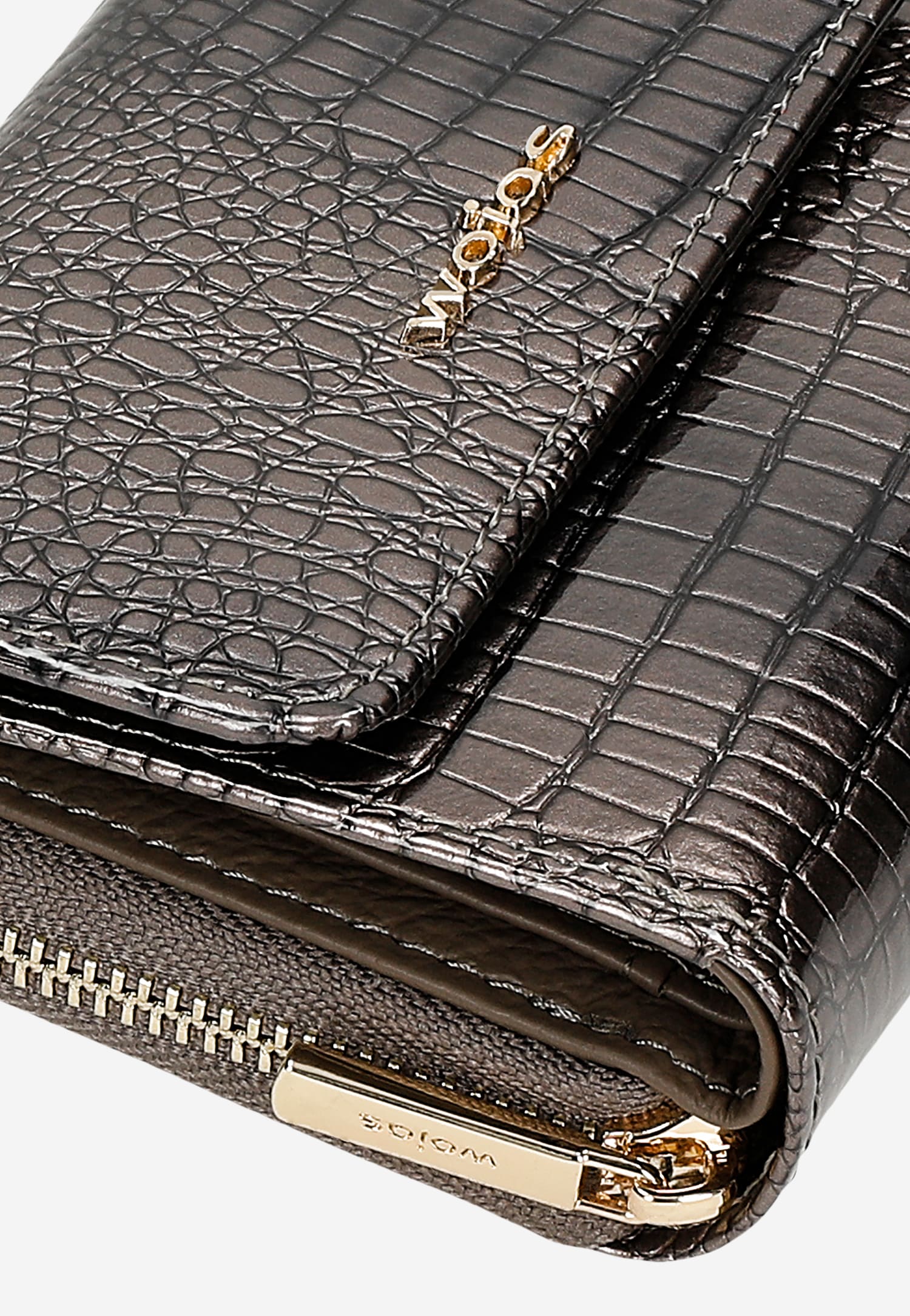 Mały czerwony portfel damski ze skóry licowej