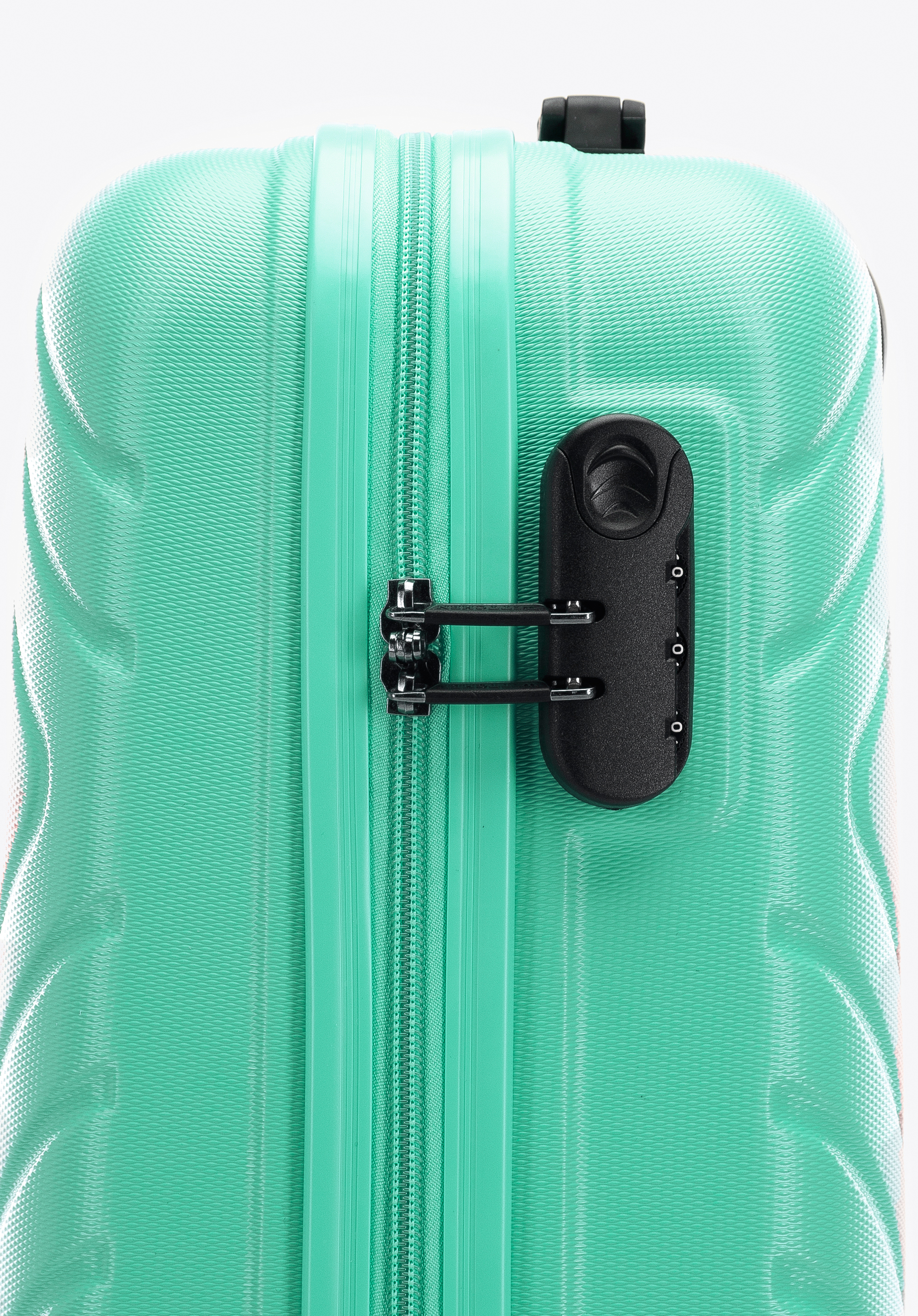 Walizka kabinowa z ABS-u z geometrycznym tłoczeniem