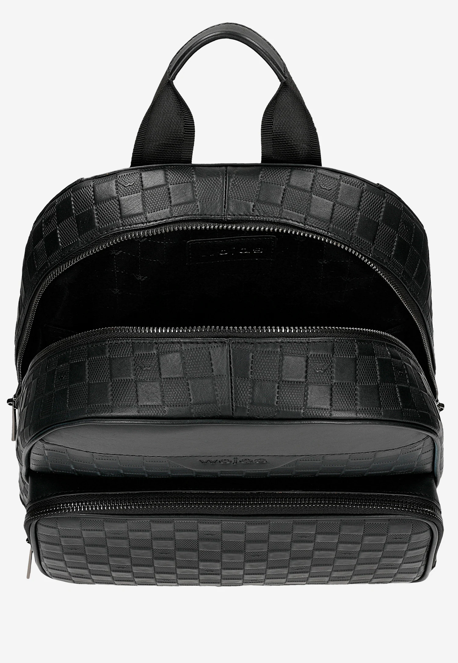 Czarny logowany plecak męski