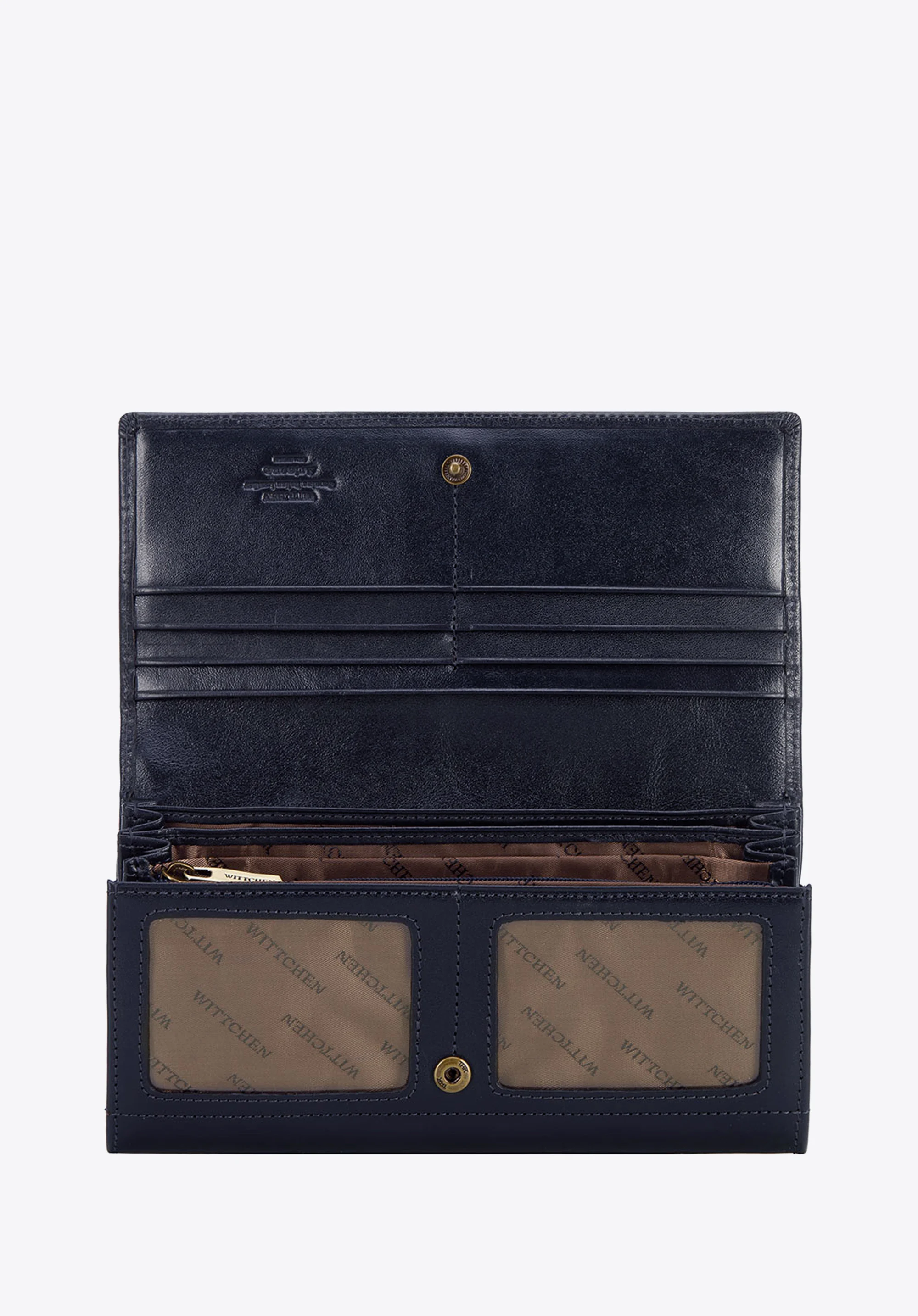 Damski portfel skórzany z herbem duży