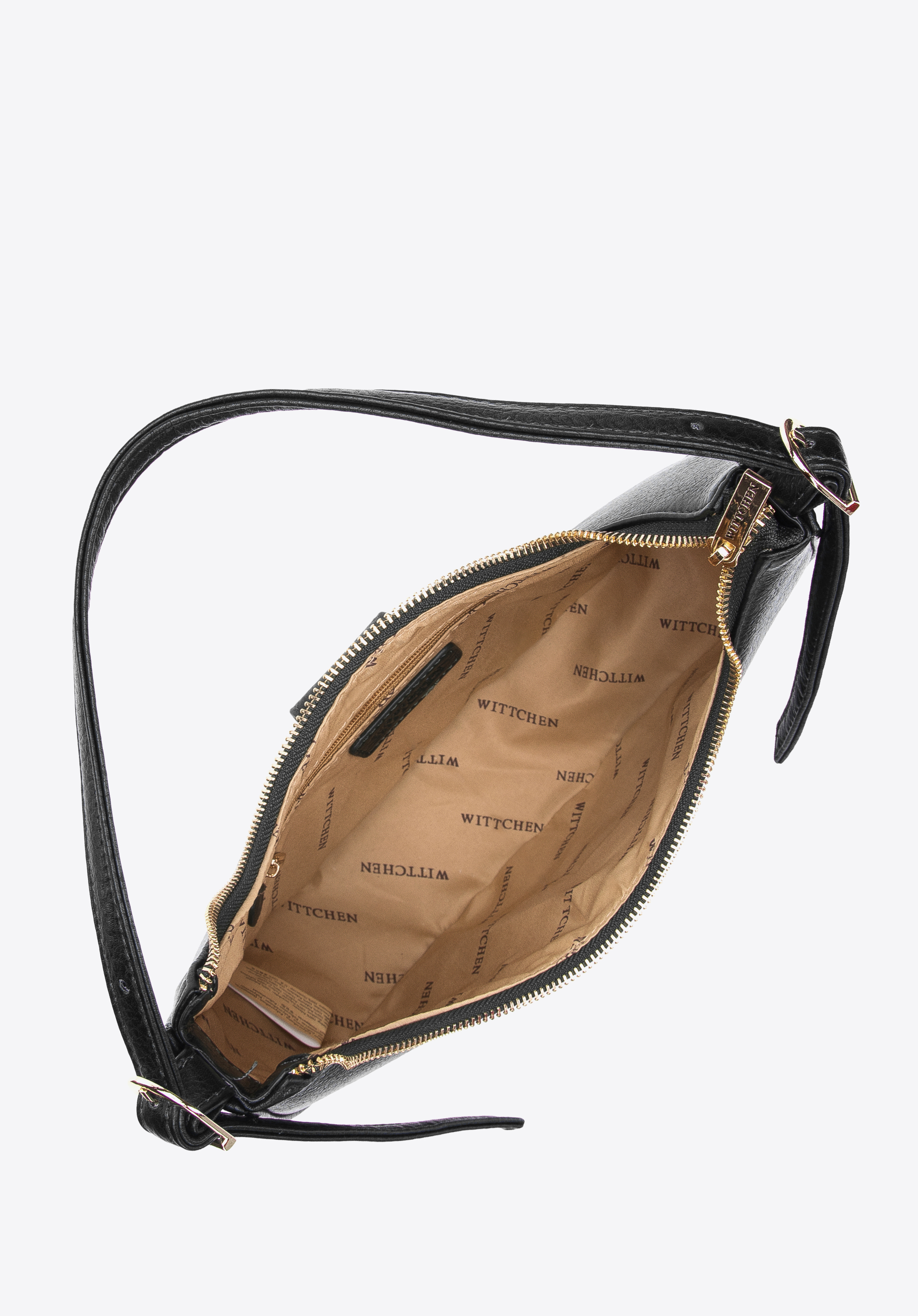 Torebka bagietka z ekoskóry z klamrą