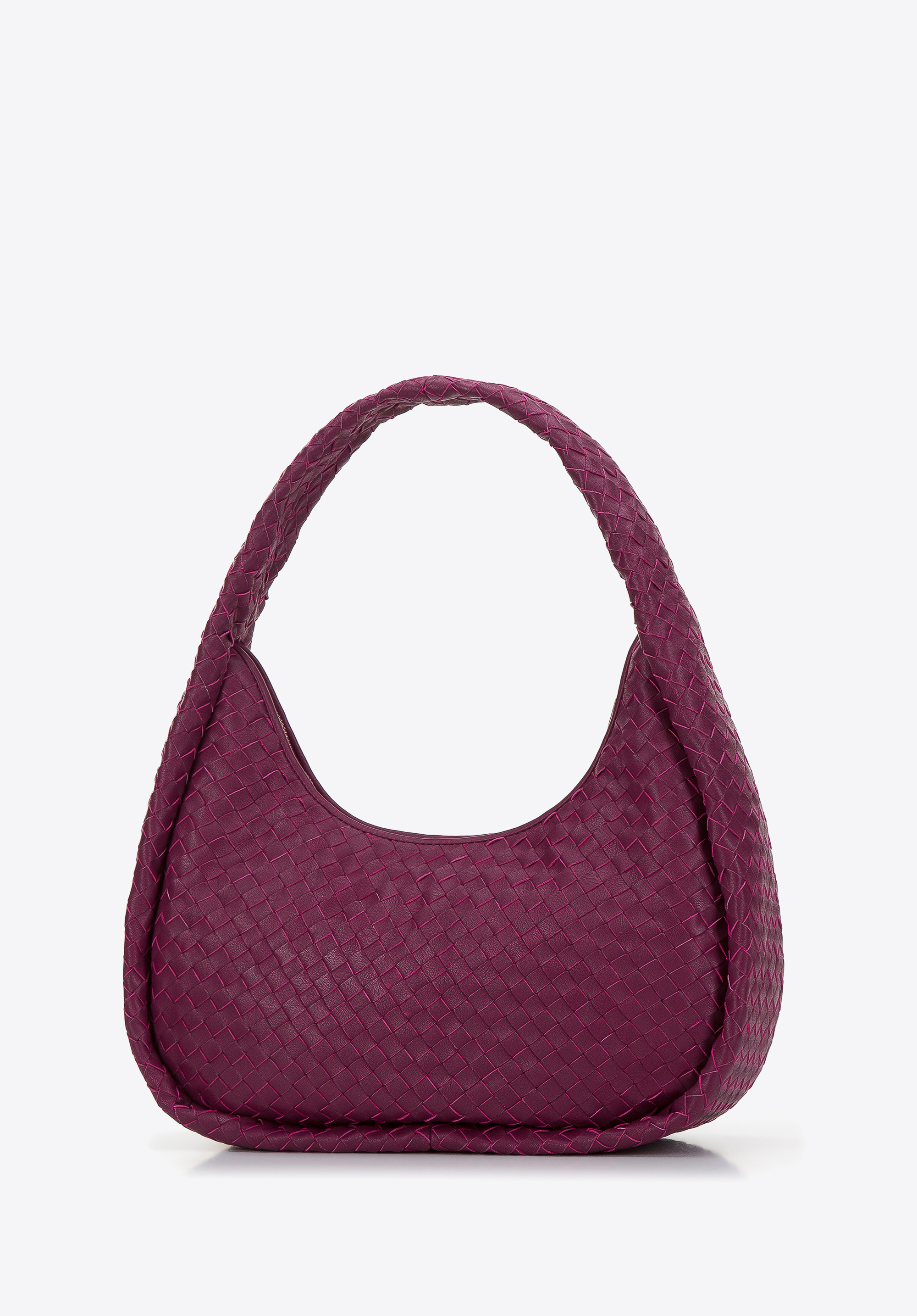 Torebka bagietka ze skórzanej plecionki duża