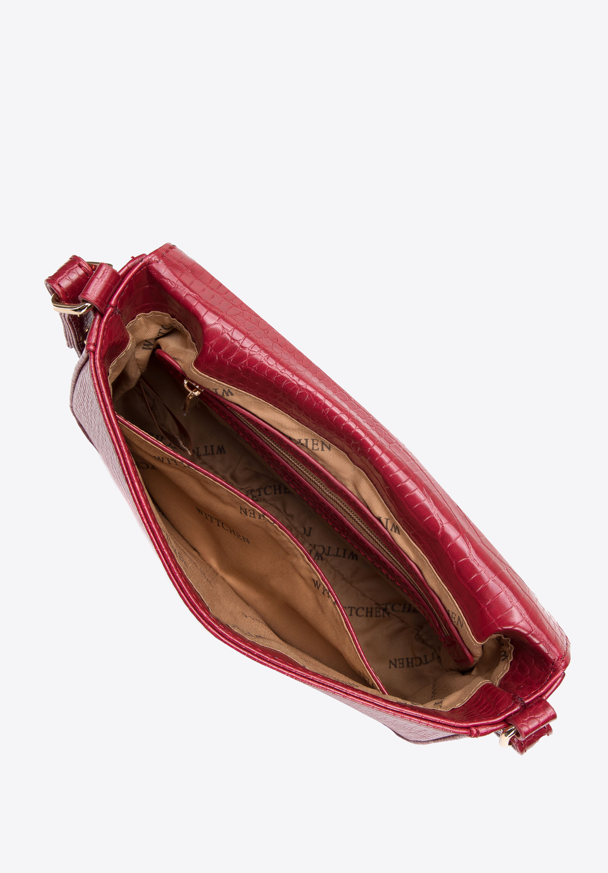 Damska listonoszka z ekoskóry croco mała