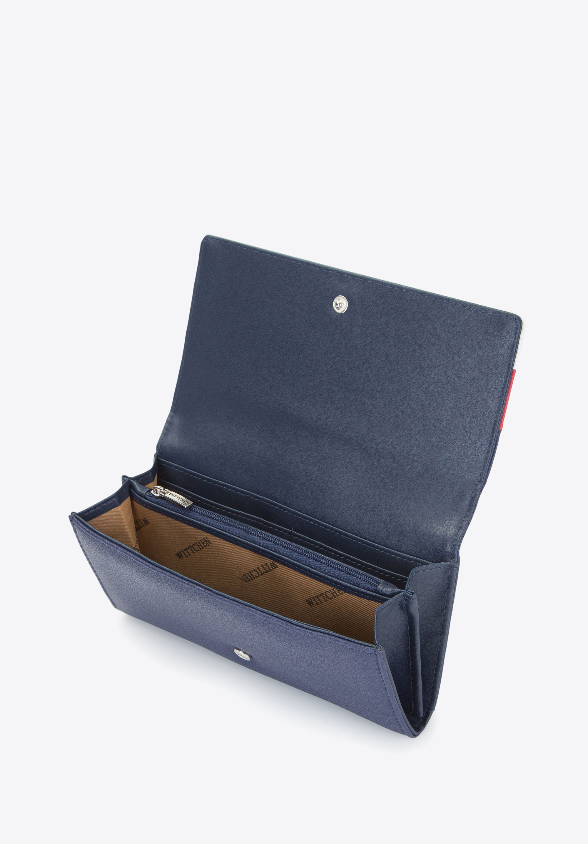 Damski portfel z ekoskóry w paski