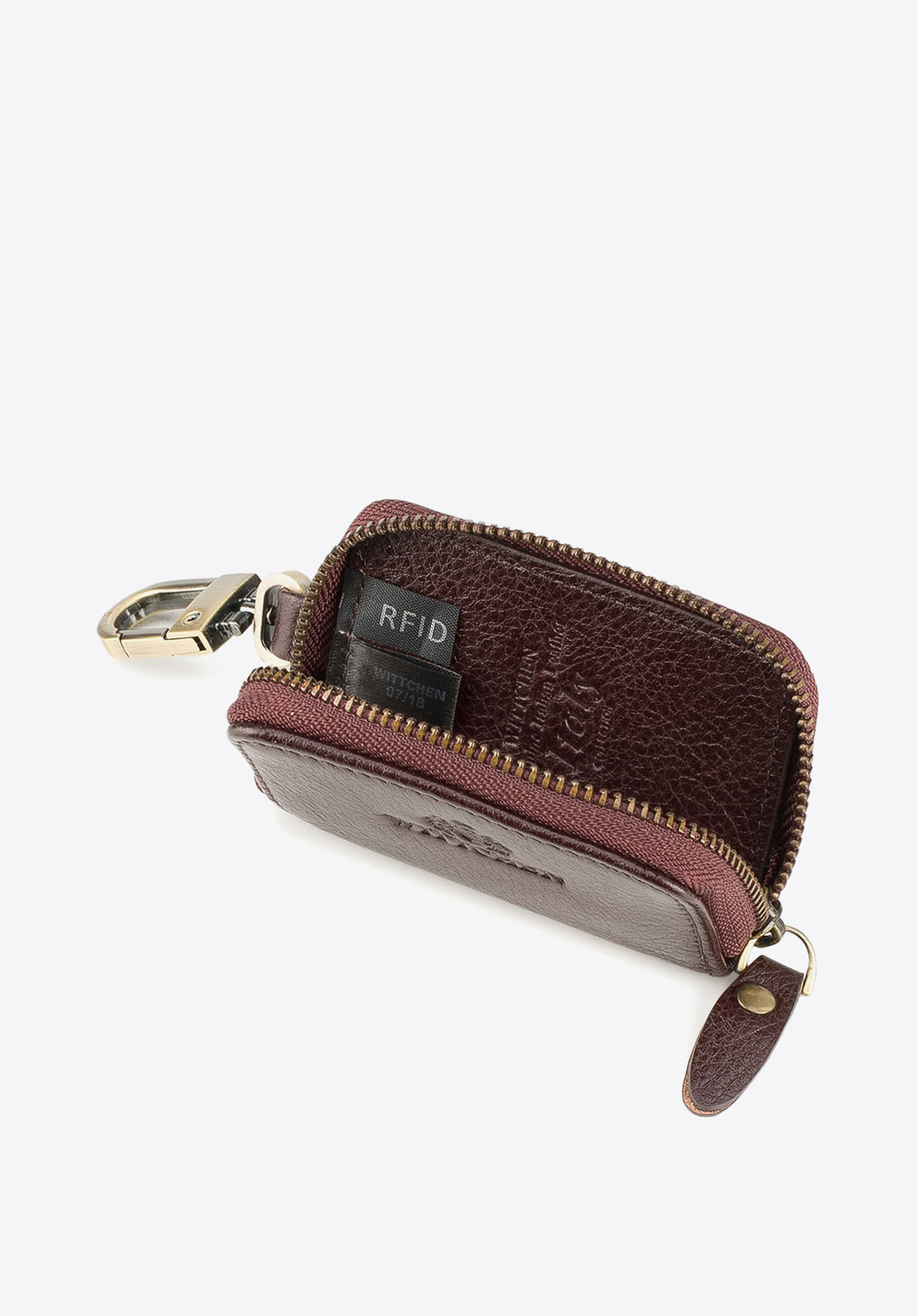 Etui na klucze skórzane na breloku