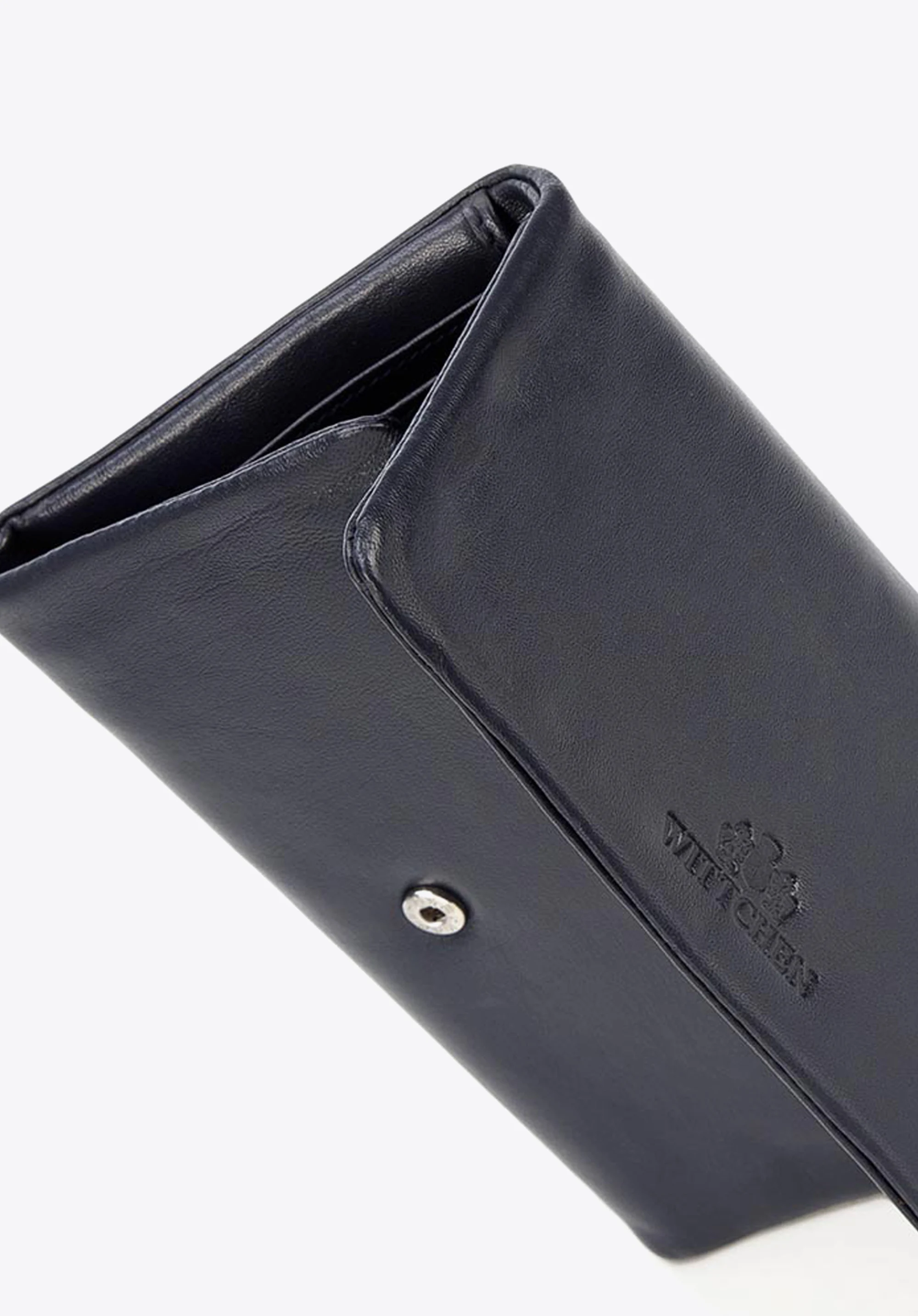 Damski portfel ze skóry prosty