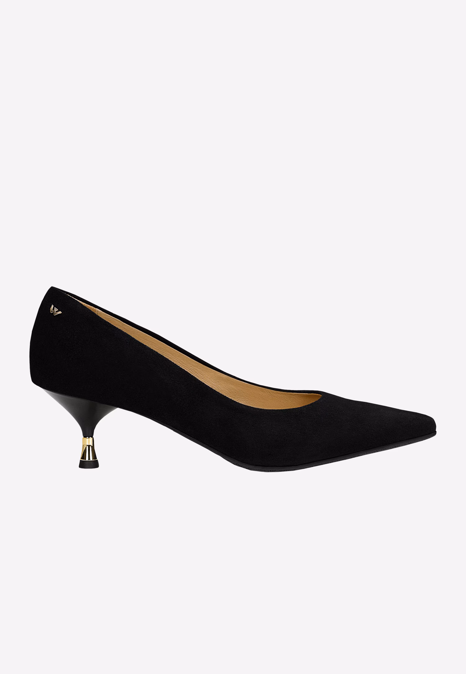 Czarne czółenka kaczuszki z noskiem w szpic