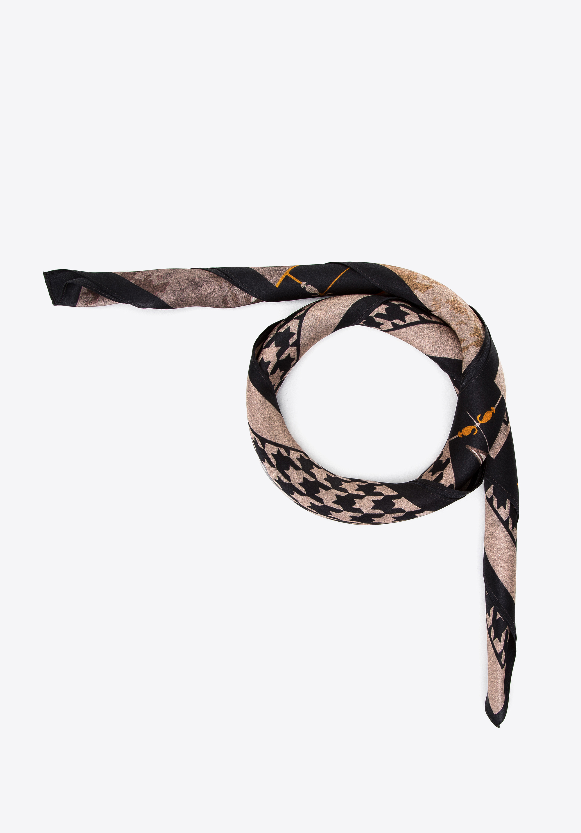 Damska chusta jedwabna we wzory duża