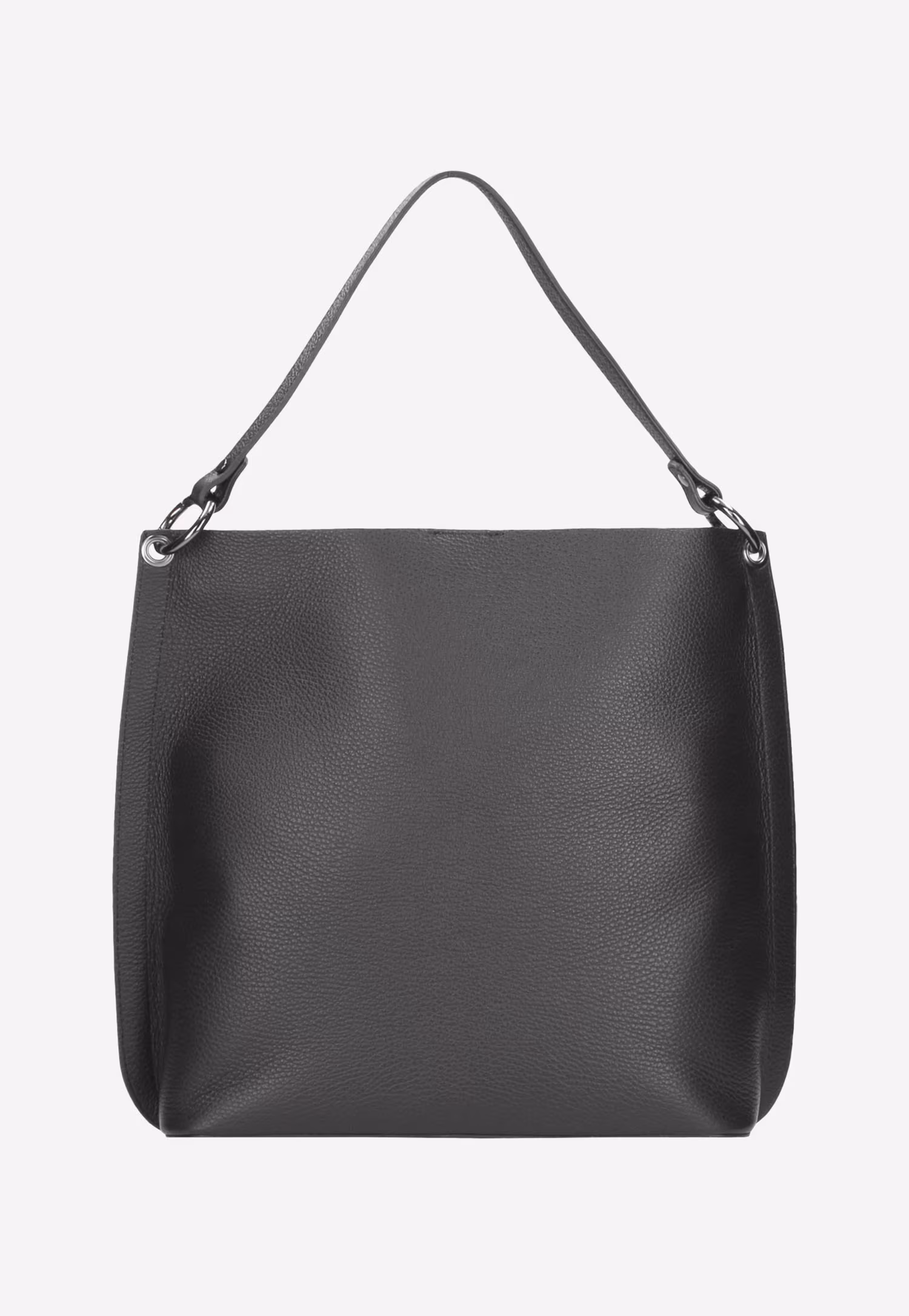 Czarna skórzana torebka damska