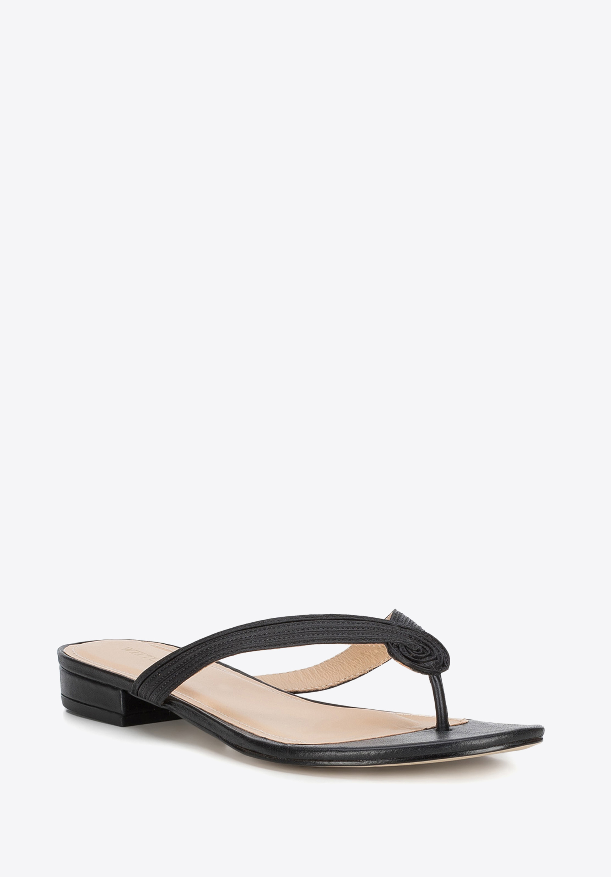 Damskie japonki materiałowe