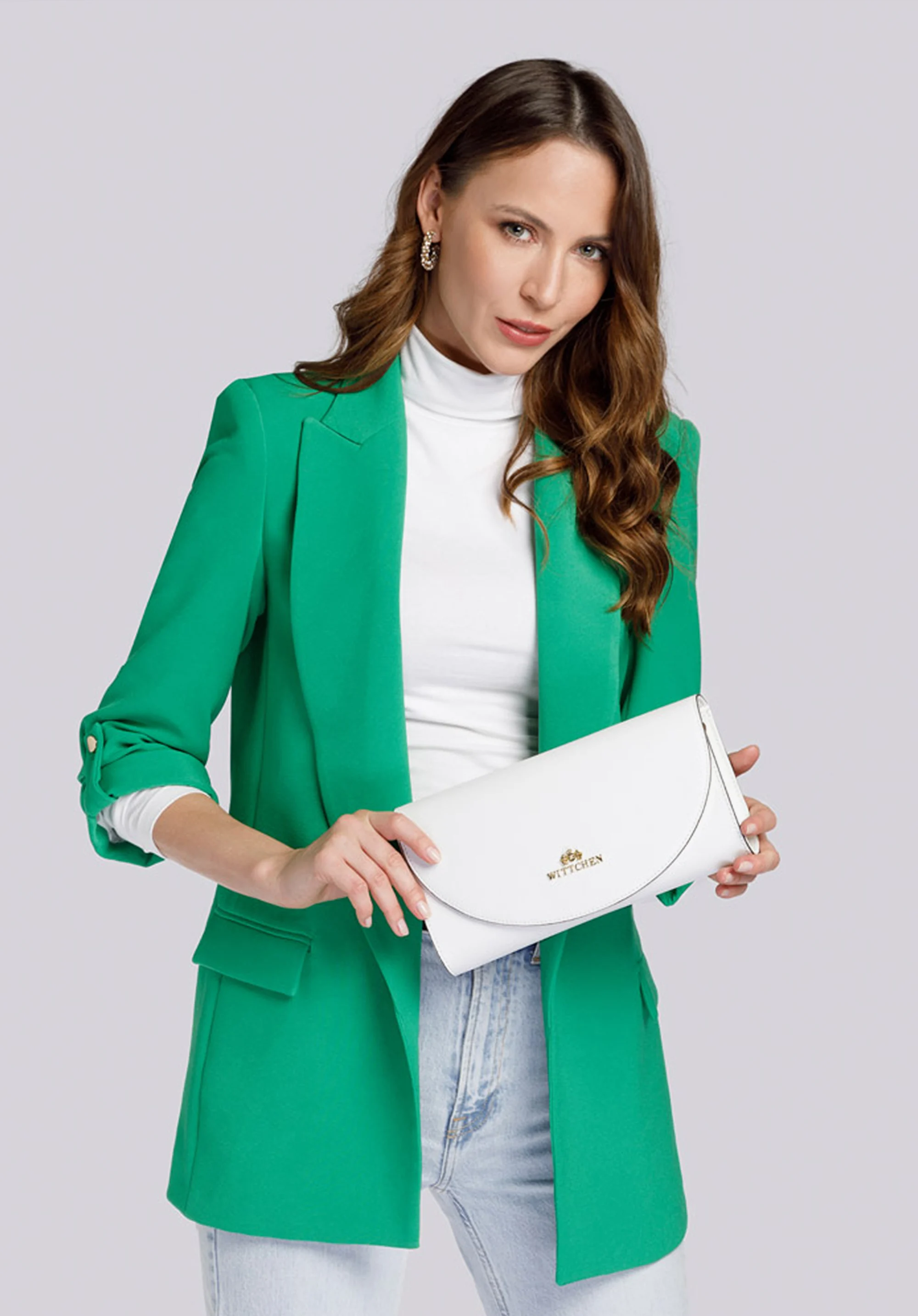 Kopertówka skórzana minimalistyczna