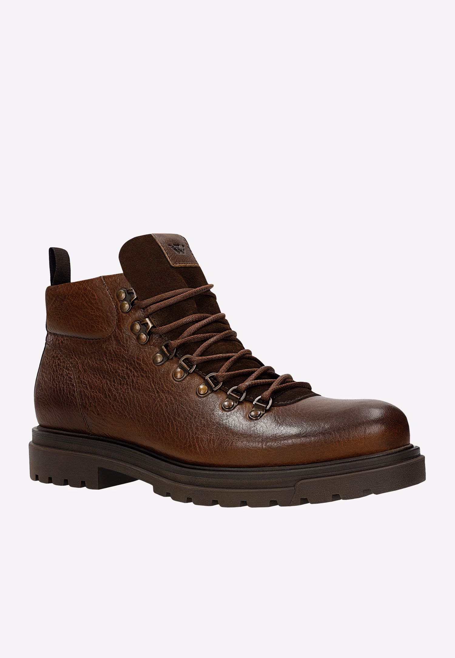 Brązowe skórzane workery męskie