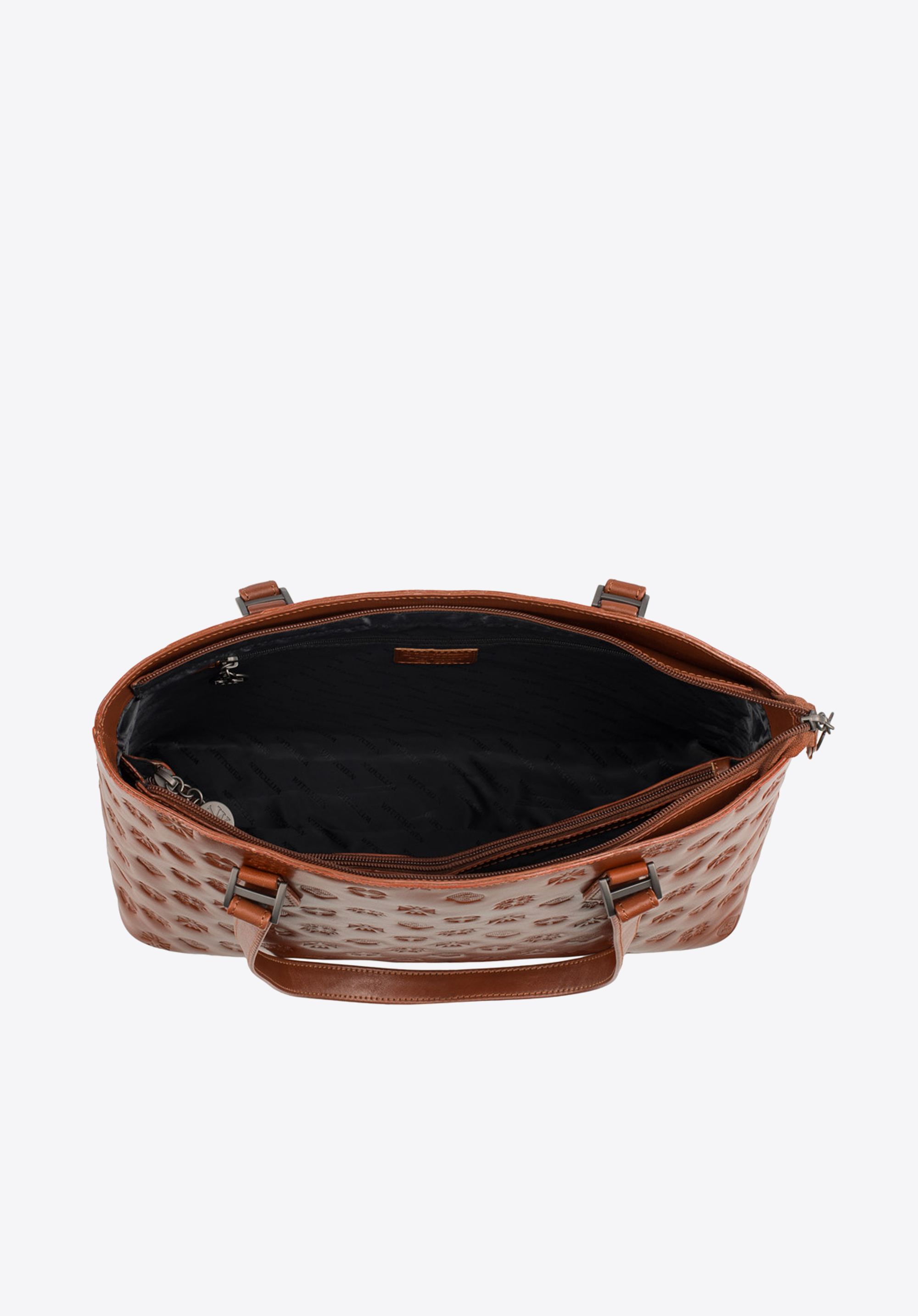 Torebka shopperka skórzana wytłaczana