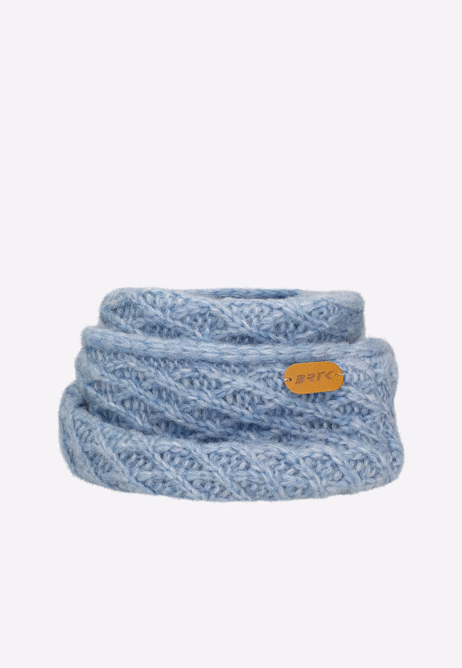 Jasnobeżowy komplet BARTEK 8560284 czapka + komin z wełną merino