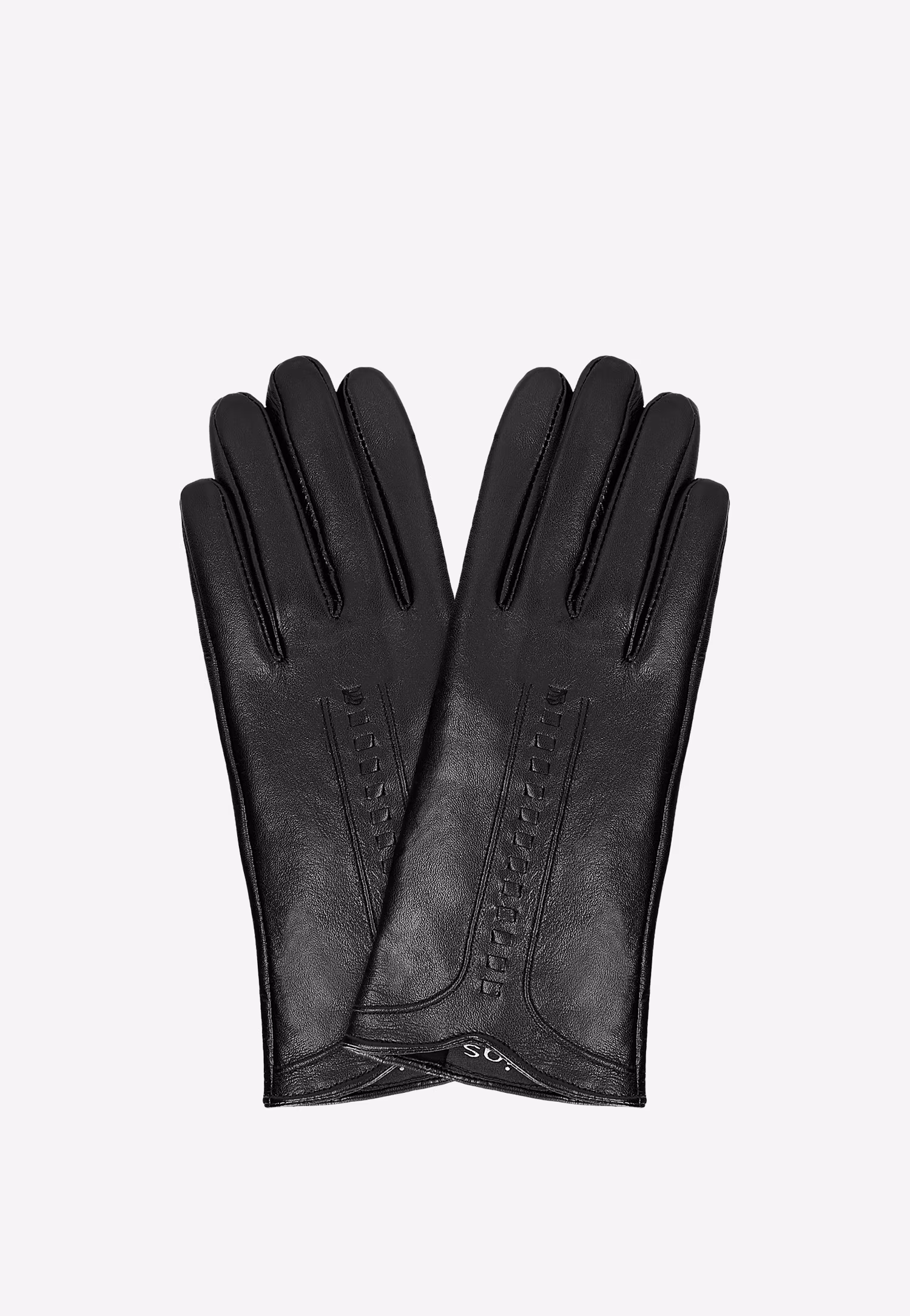 Czarne rękawiczki damskie ze skóry