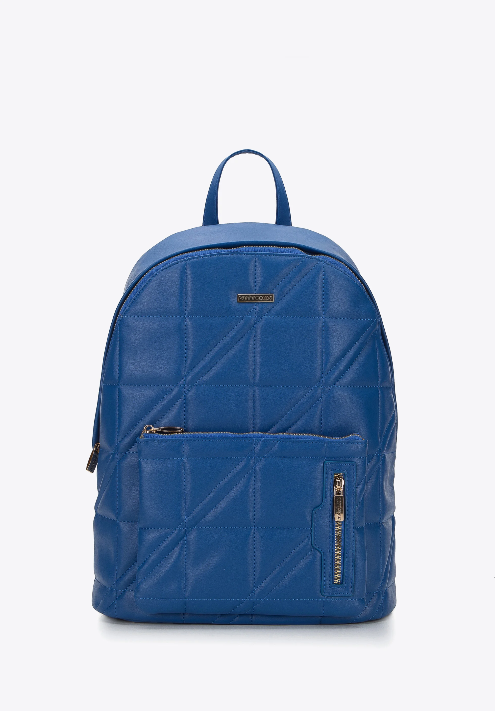 Damski plecak z pikowanej ekoskóry duży