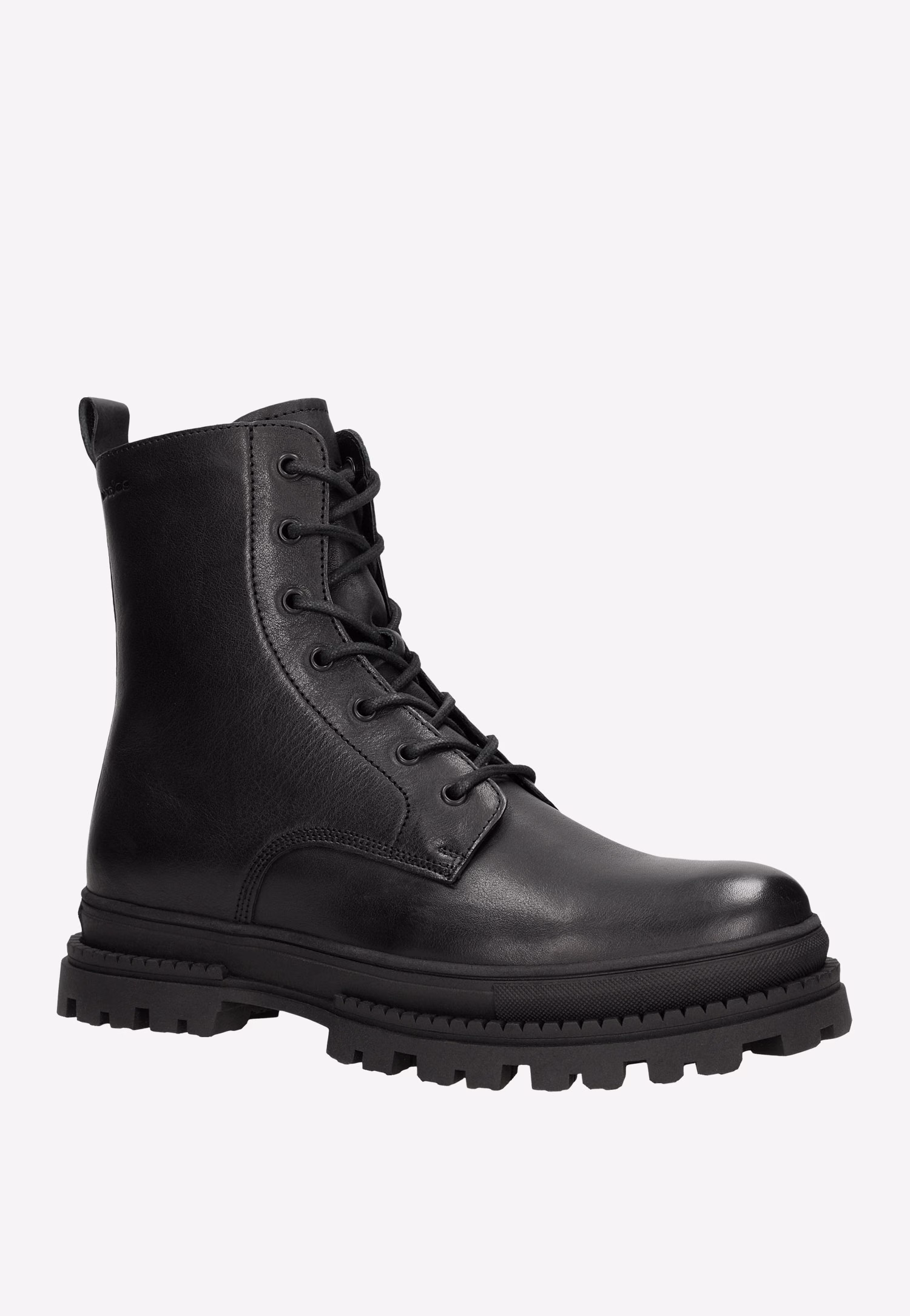 Czarne trzewiki męskie typu bikery