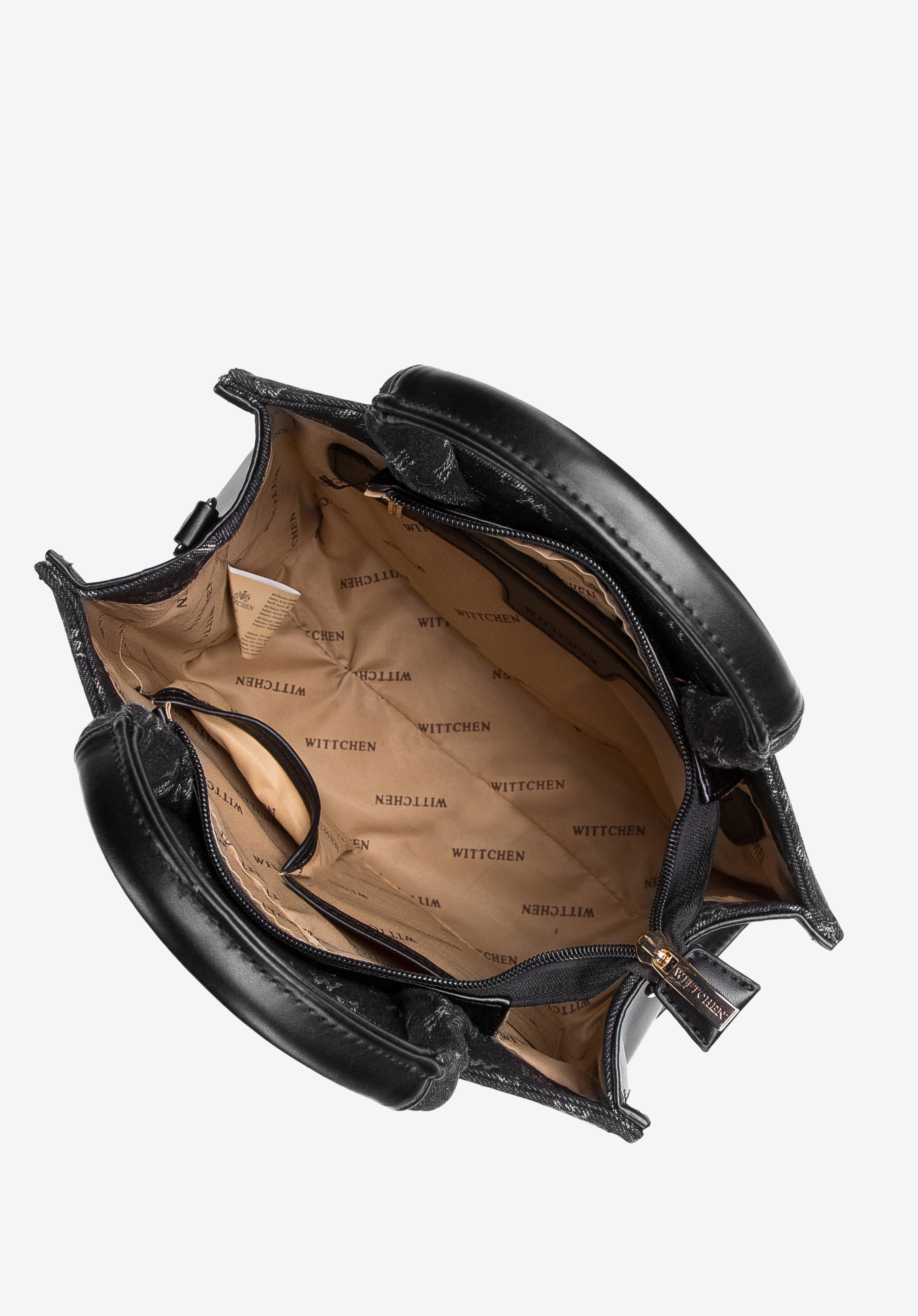 Torebka kuferek dżinsowa w monogram