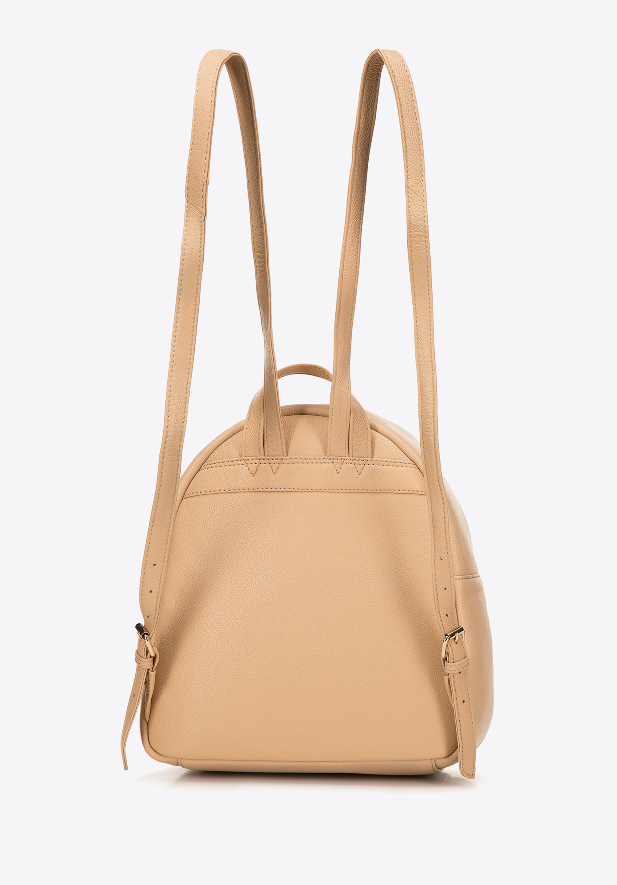 Damski plecak skórzany z przeszyciami