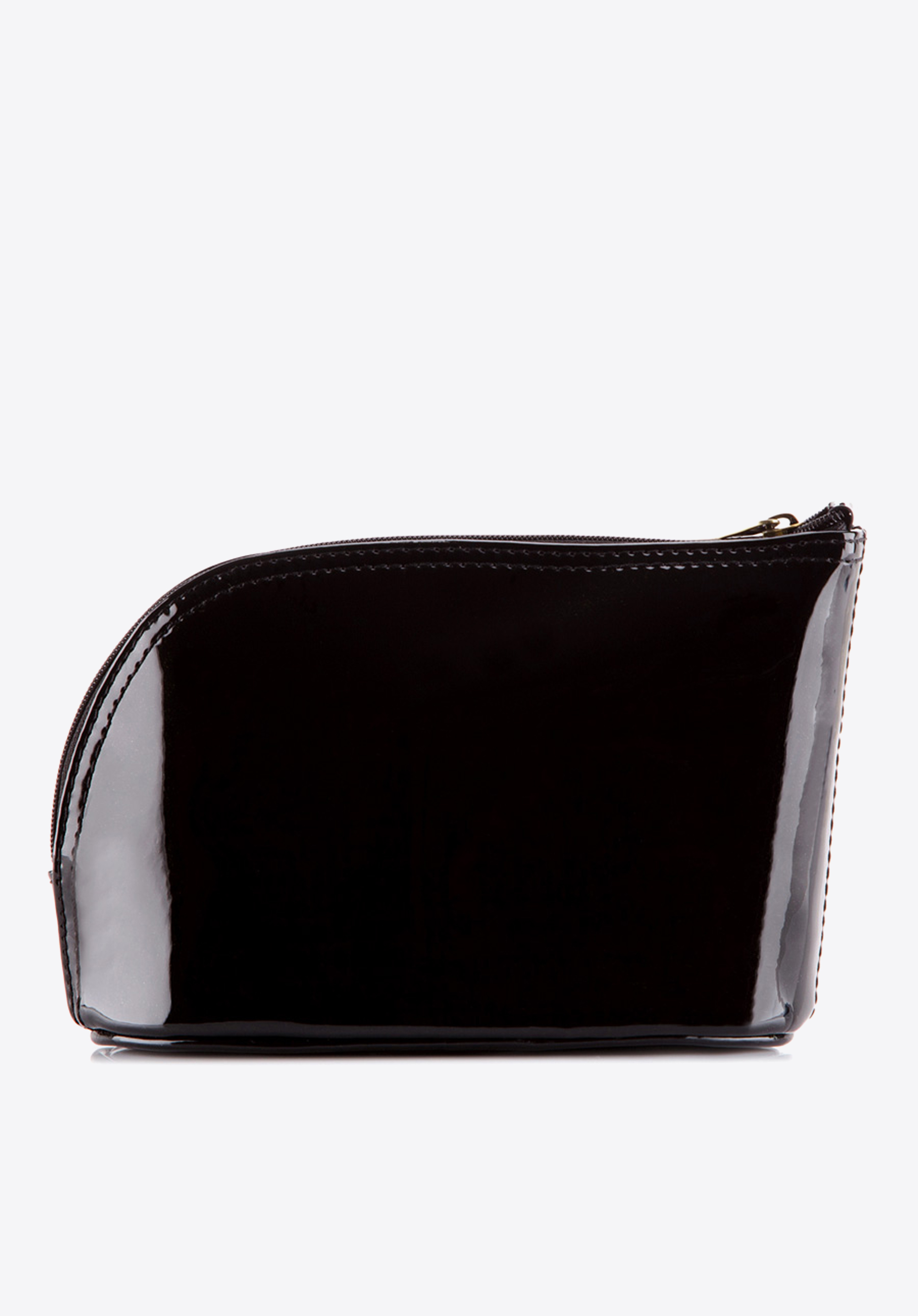 Kosmetyczka skórzana lakierowana wygięta