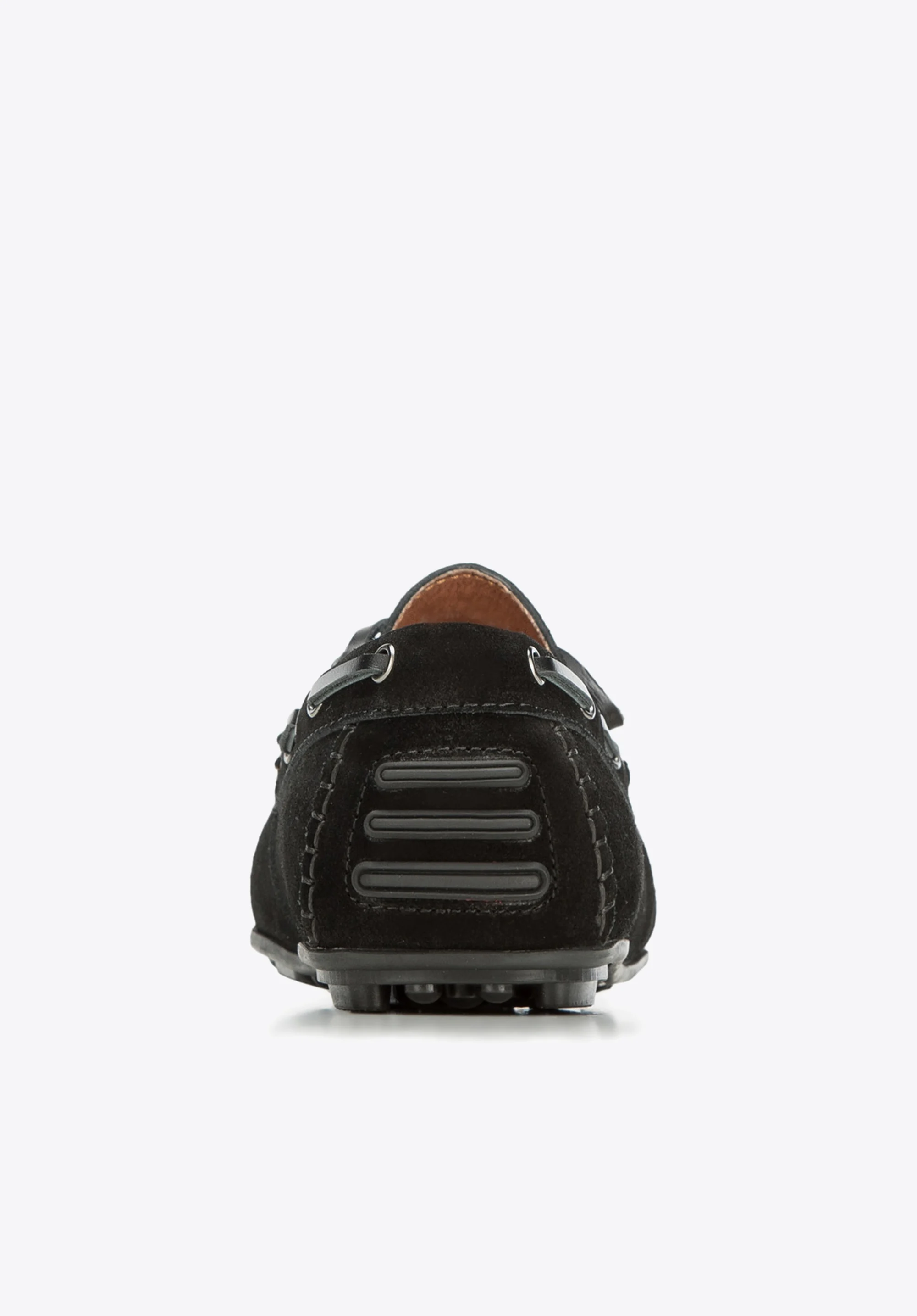 Męskie mokasyny z nubukowe ze sznurowaniem