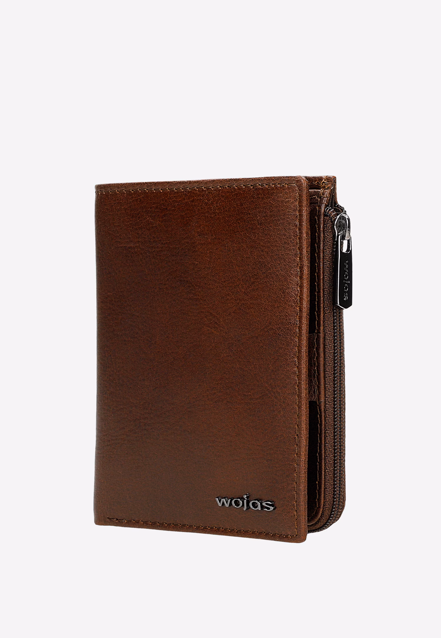 Brązowy skórzany portfel męski