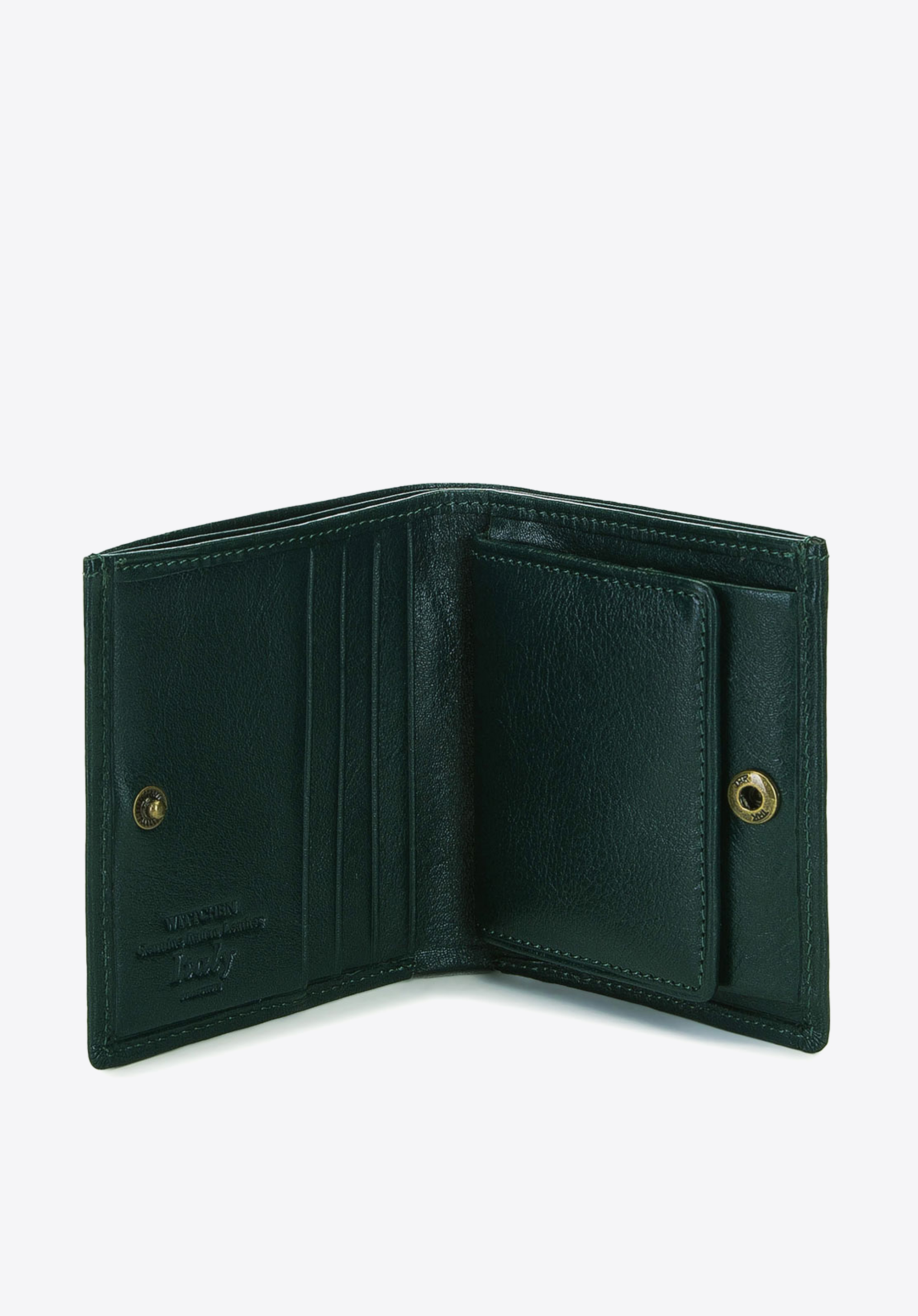 Mały skórzany portfel damski