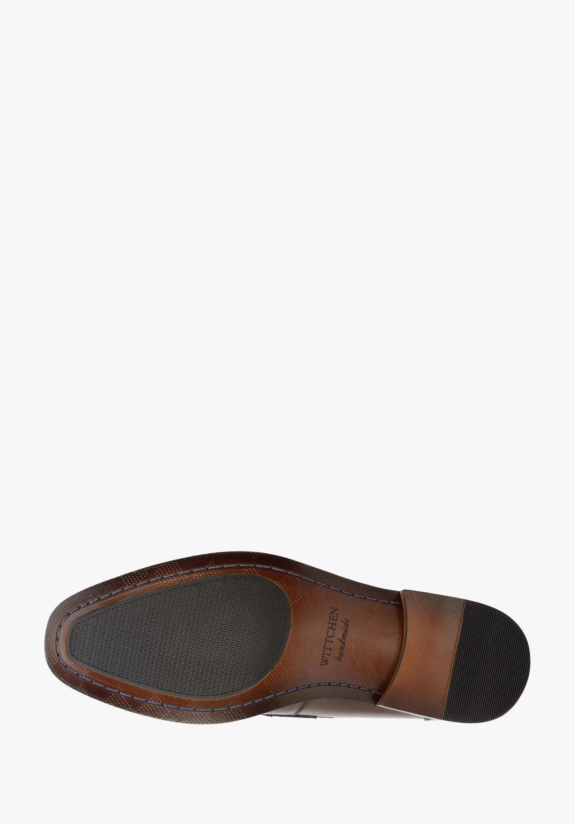 Męskie mokasyny pensówki skórzane z kwadratowym noskiem