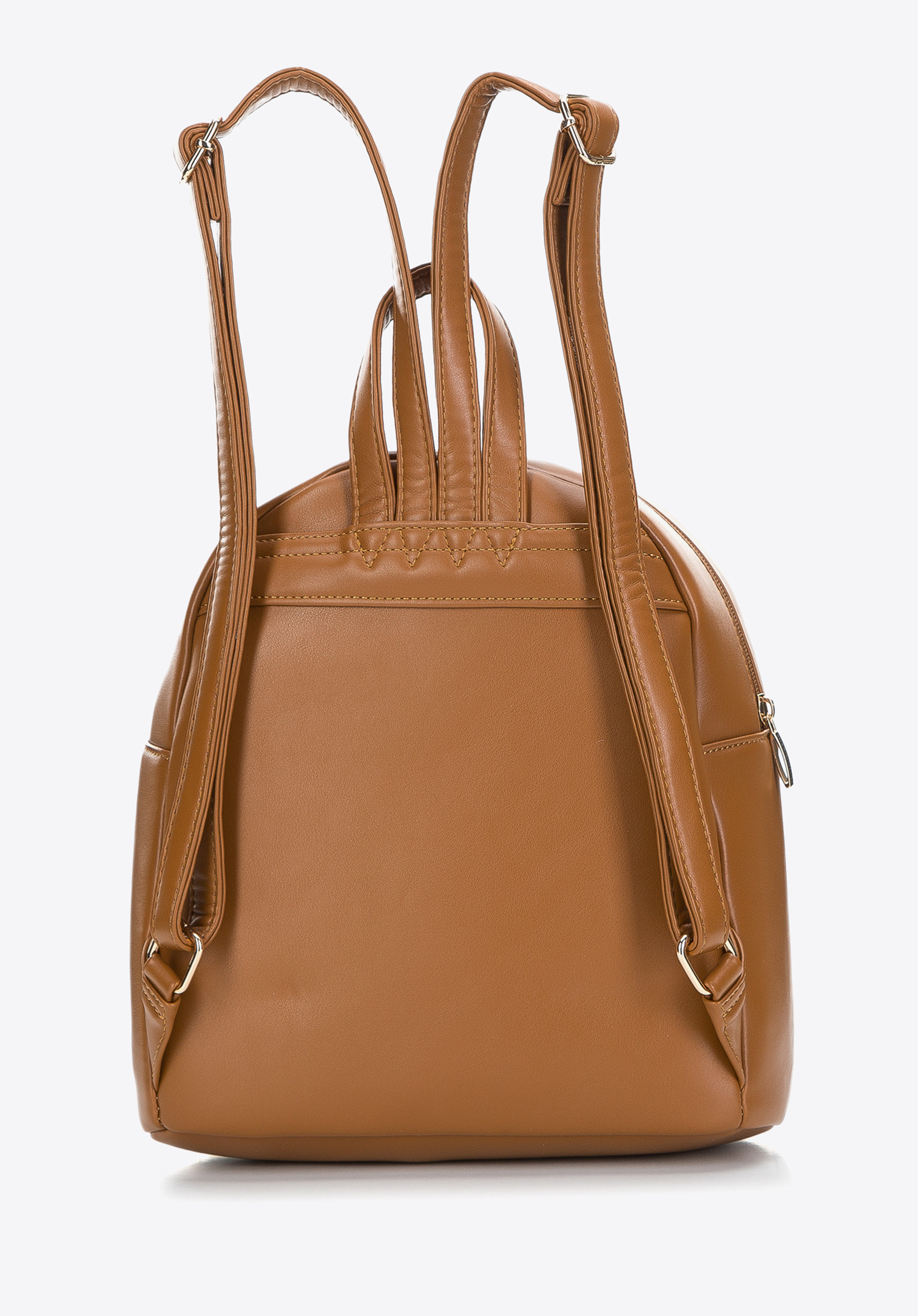 Damski plecak z pikowanej ekoskóry w geometryczny wzór