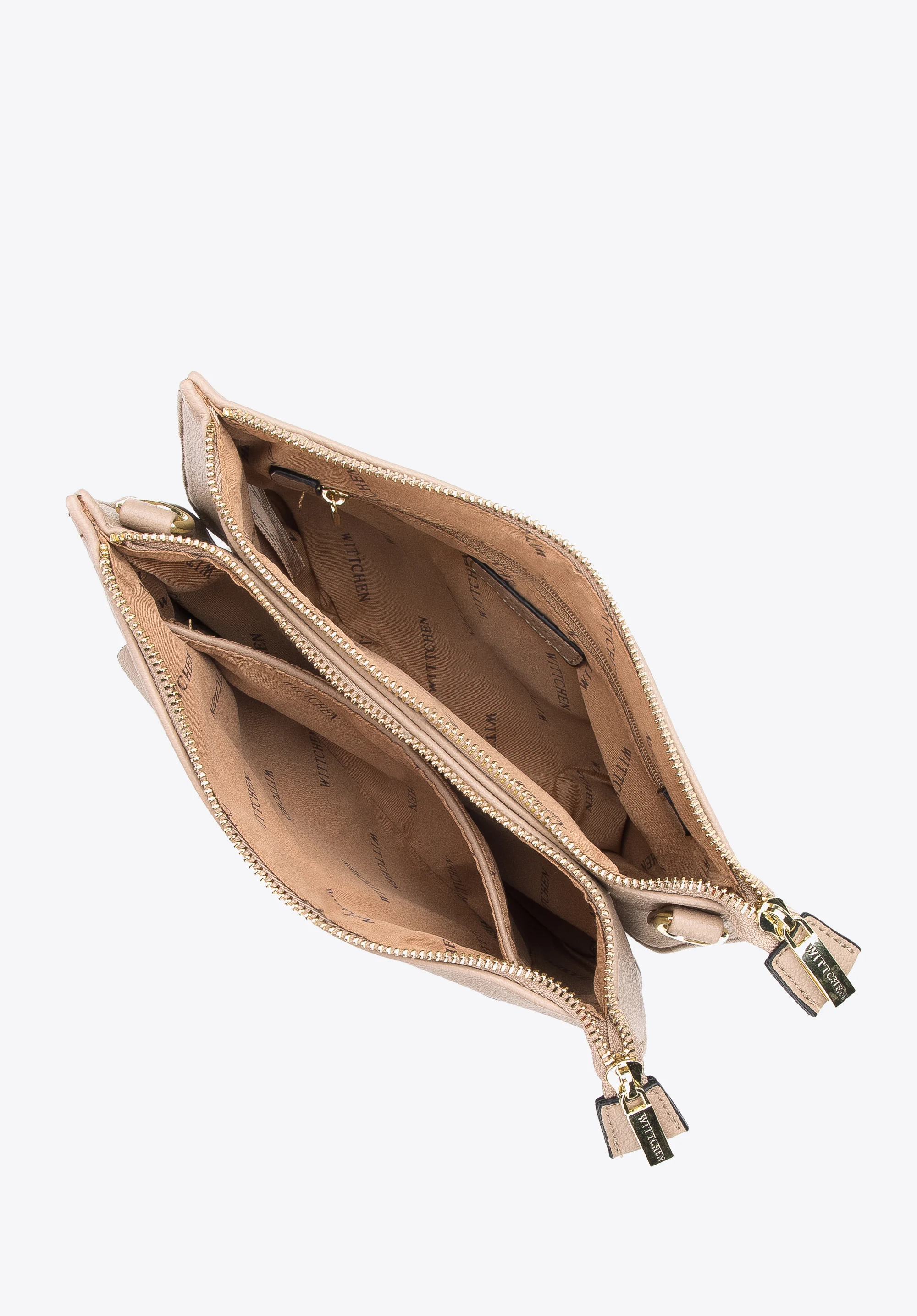 Damska listonoszka dwukomorowa z krytym suwakiem