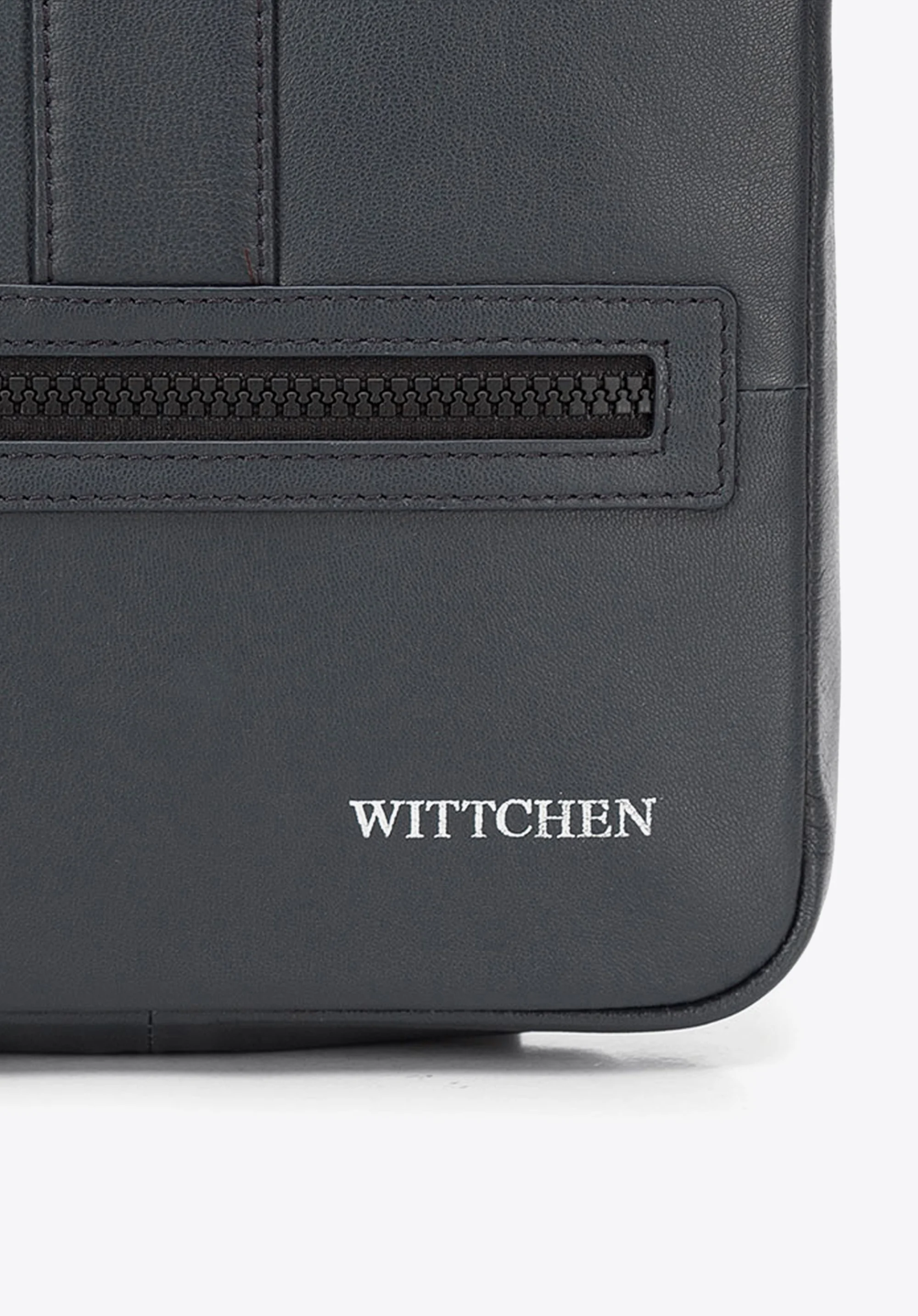 Męska listonoszka skórzana stębnowana mała