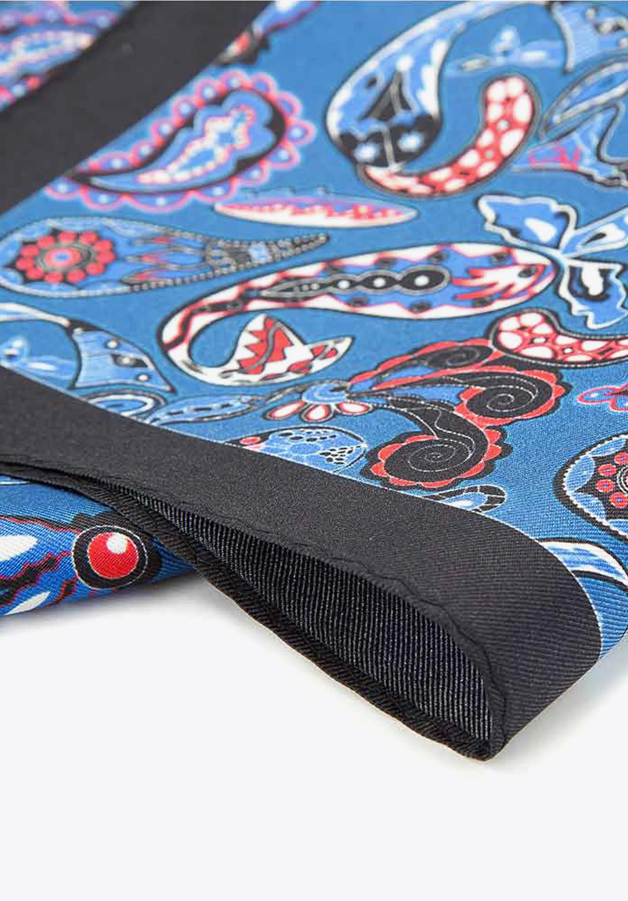 Poszetka z jedwabiu wzorzysta duża