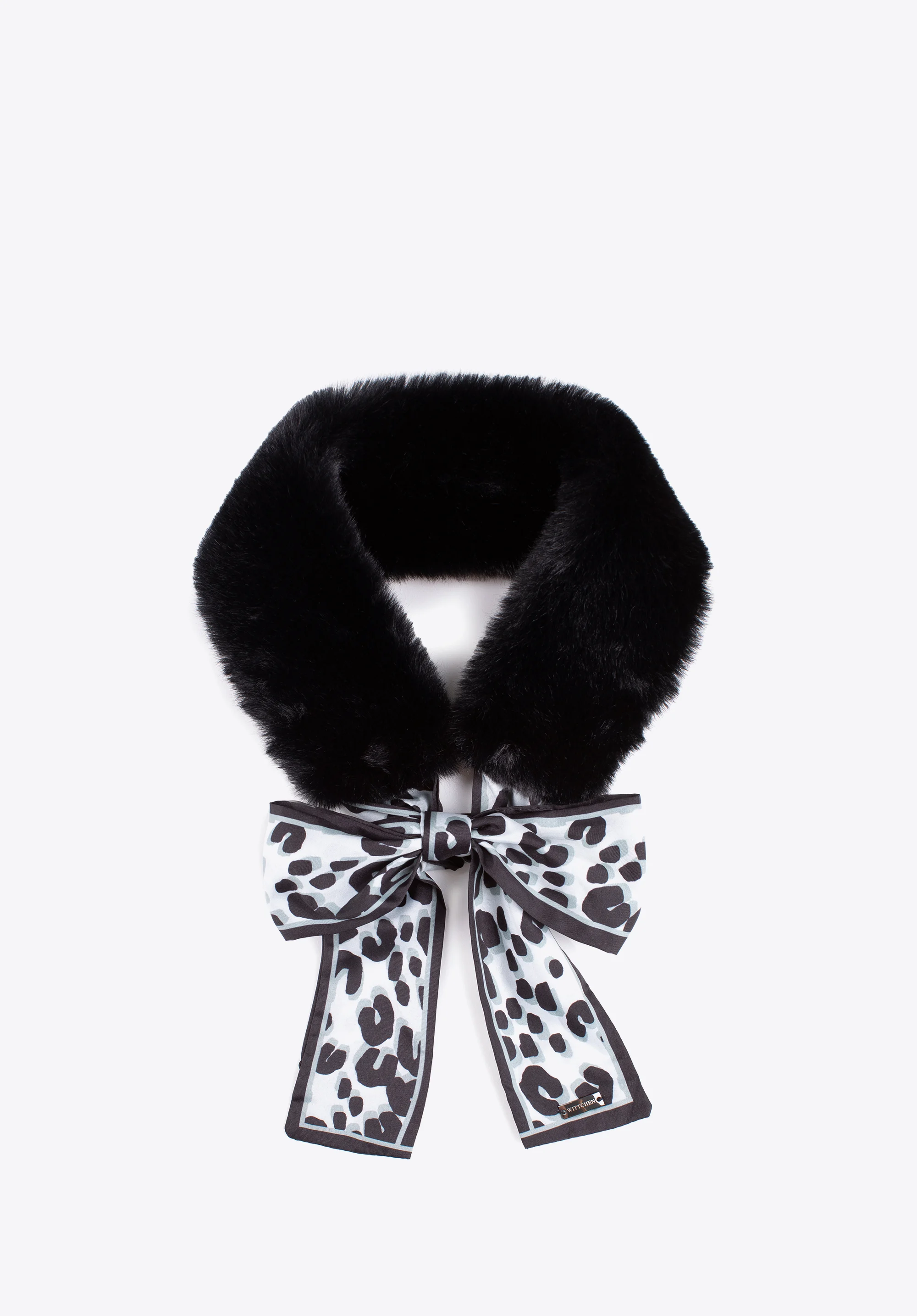 Damski szalik ze sztucznym futerkiem