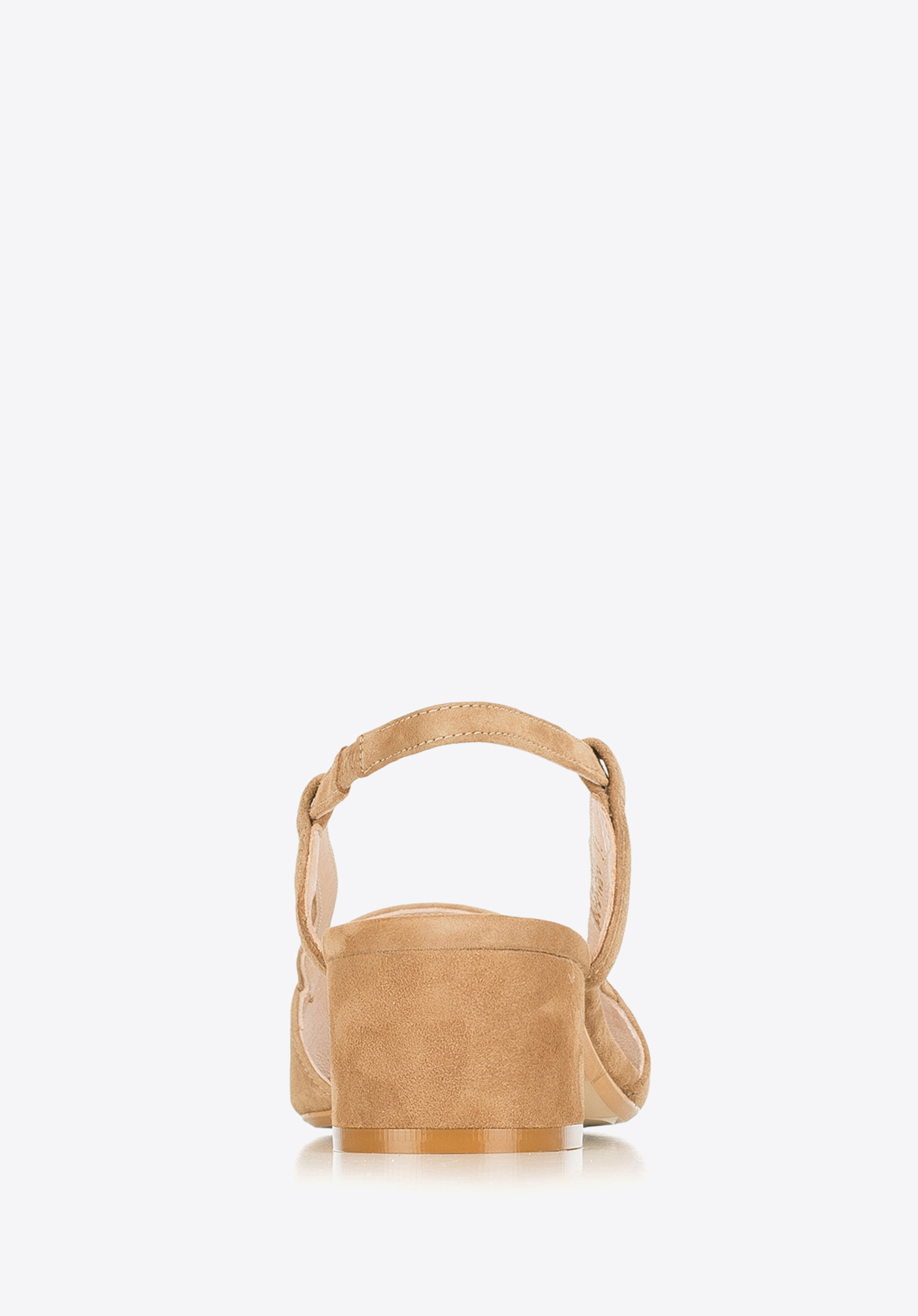 Damskie sandały z zamszu peep toe