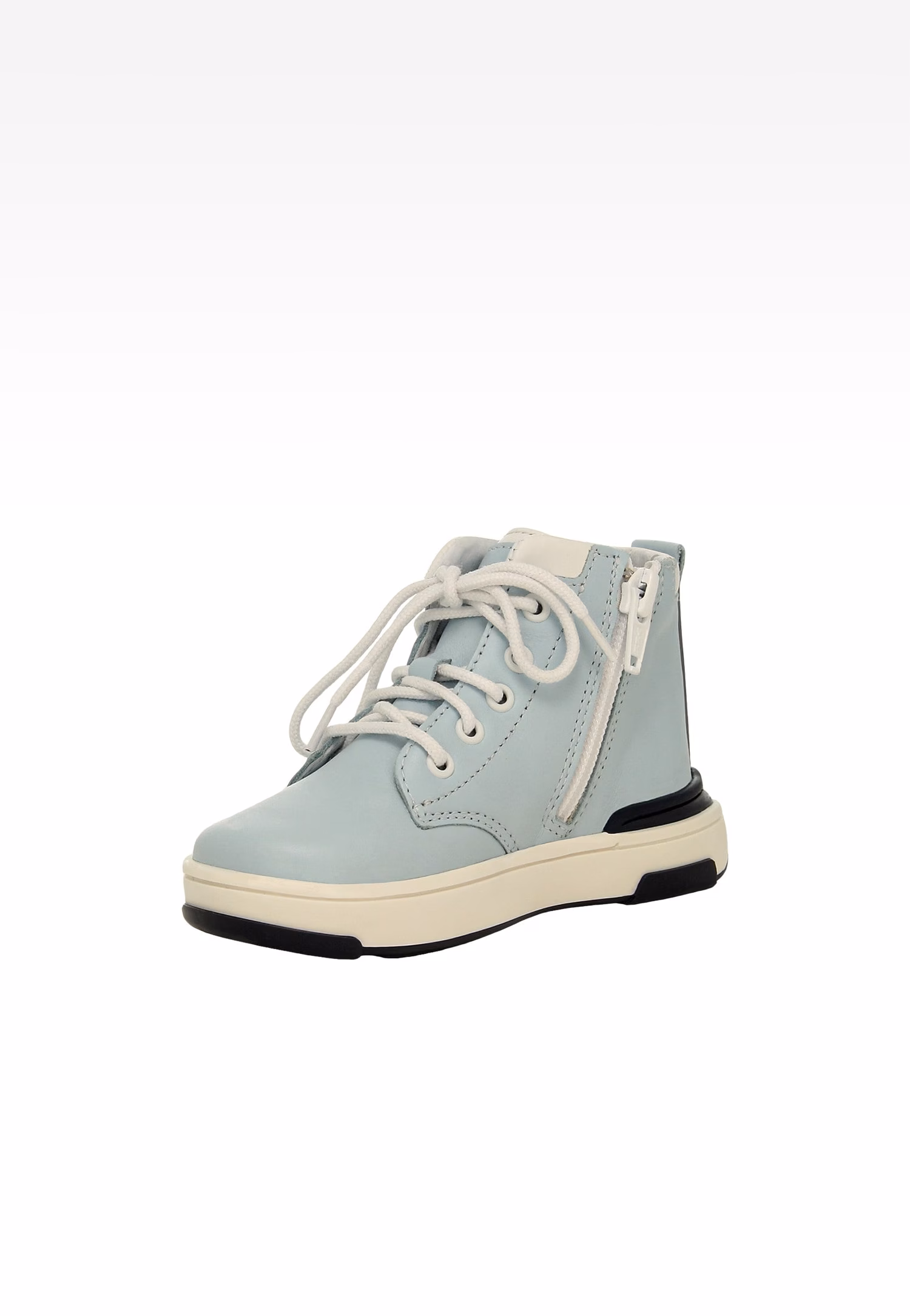 Błękitno-białe skórzane trampki BARTEK 1112104