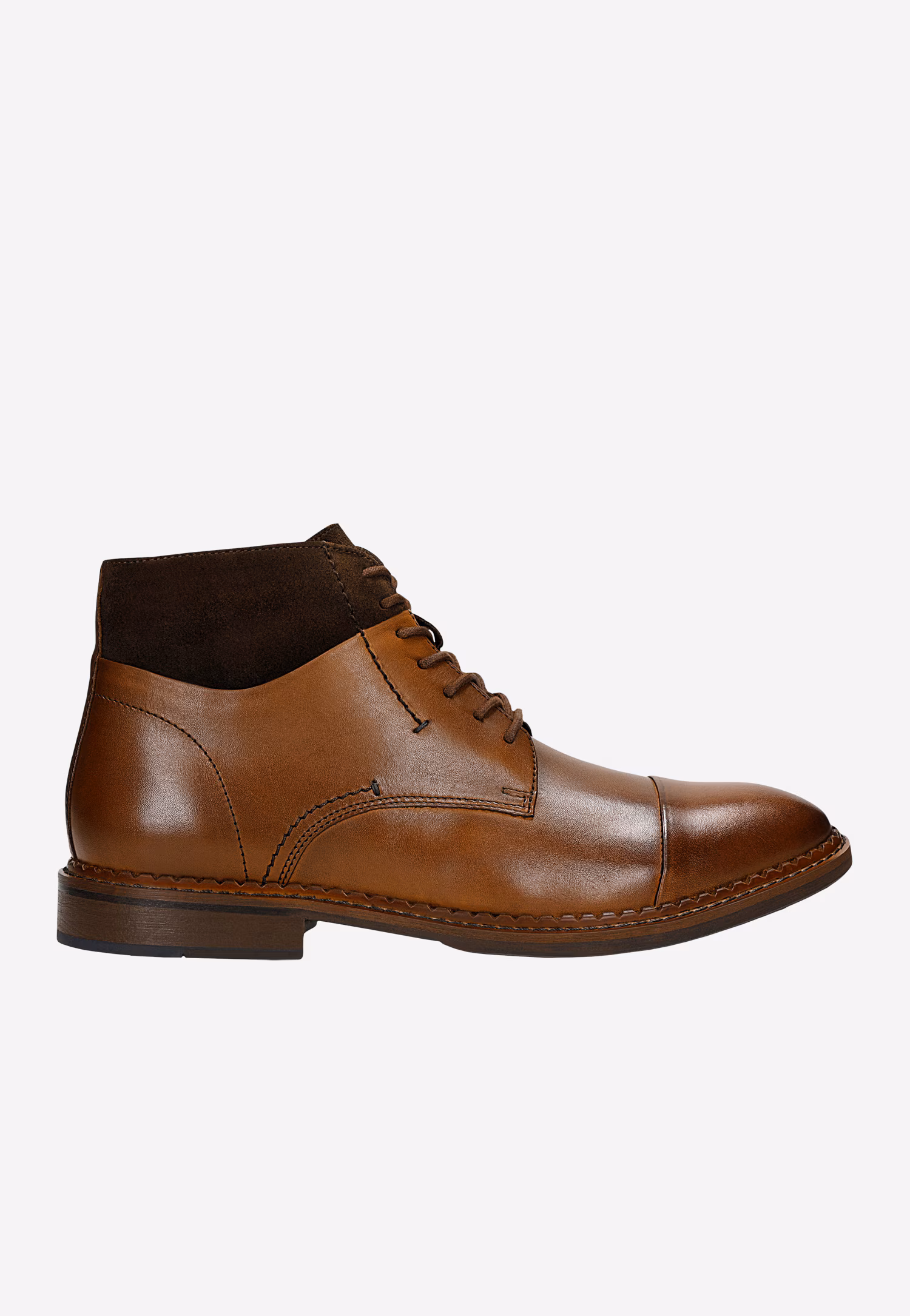 Czarne trzewiki męskie z wygodnym zapięciem na zamek