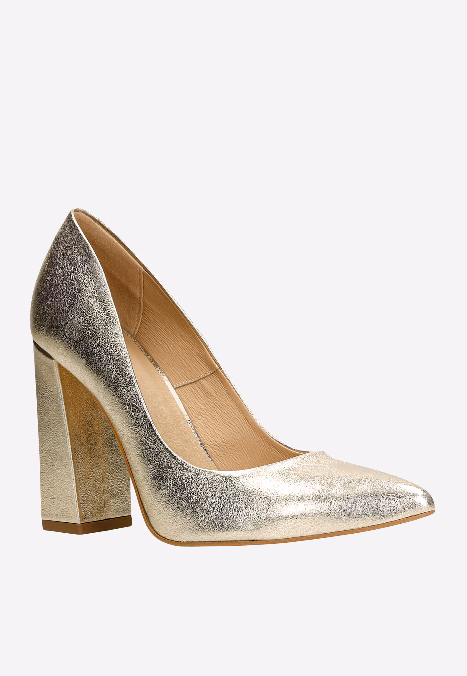 Czarne czółenka damskie na wysokim słupku