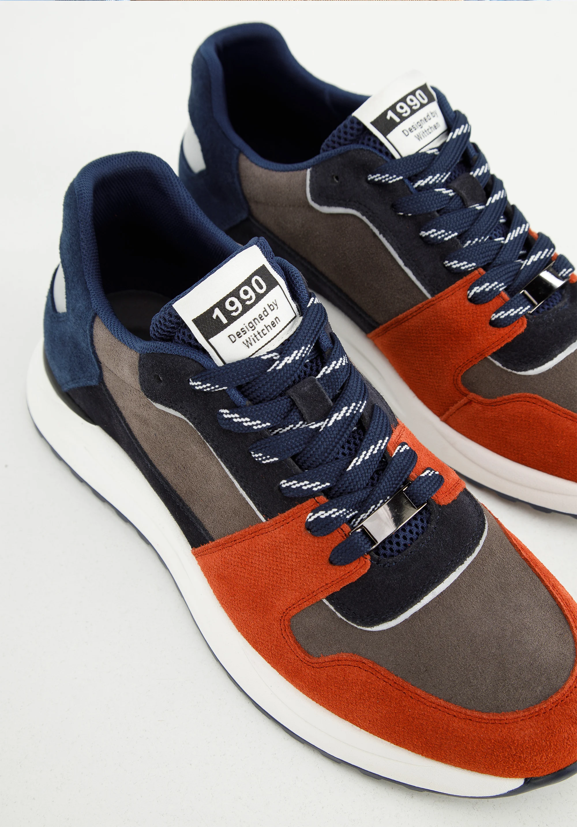 Męskie sneakersy z odblaskową wstawką