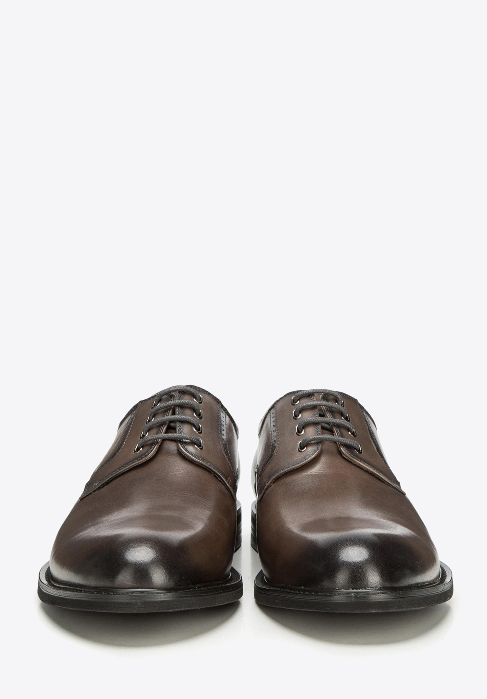 Męskie derby skórzane