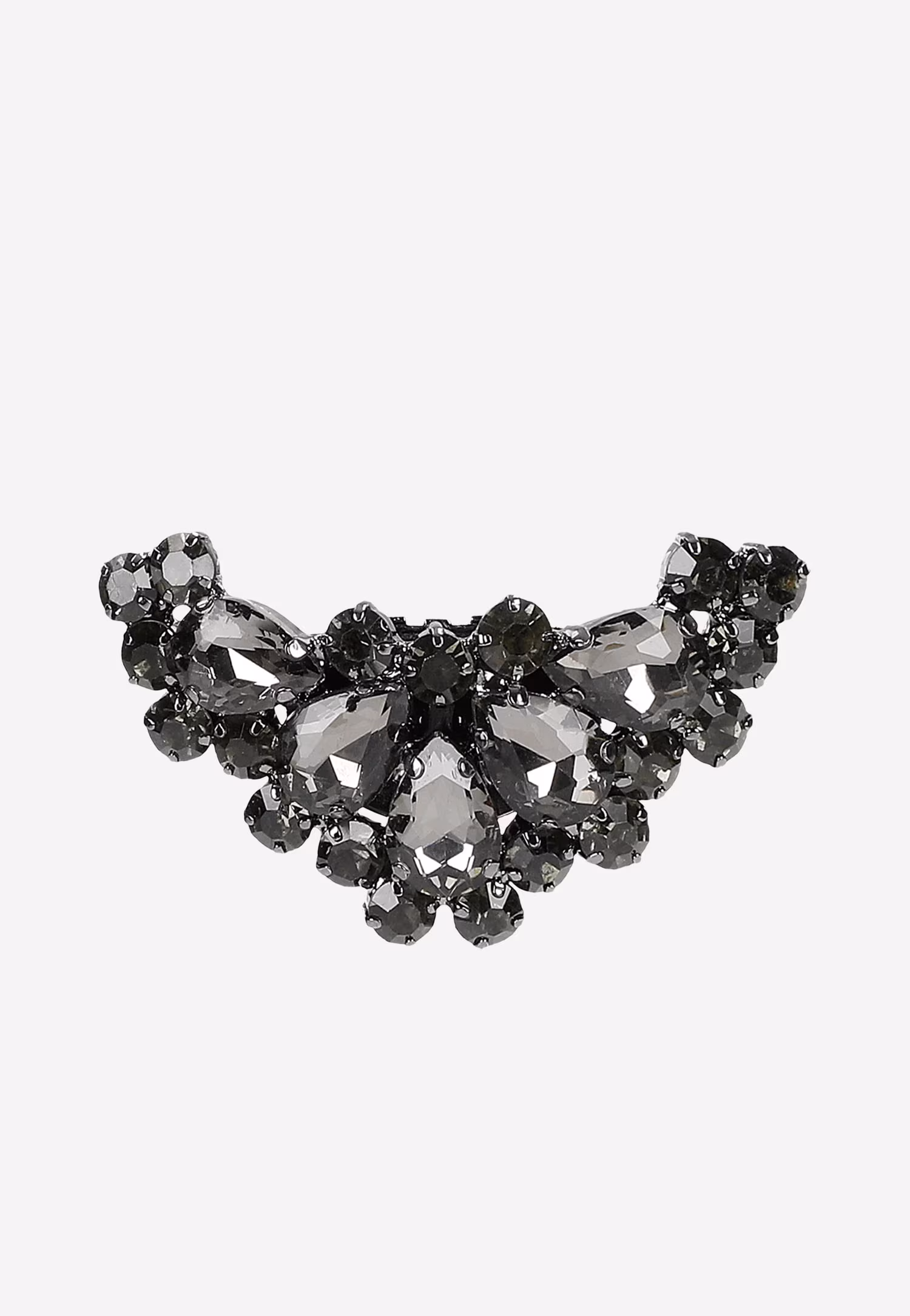 Czarne eleganckie ozdoby do obuwia z kryształkami