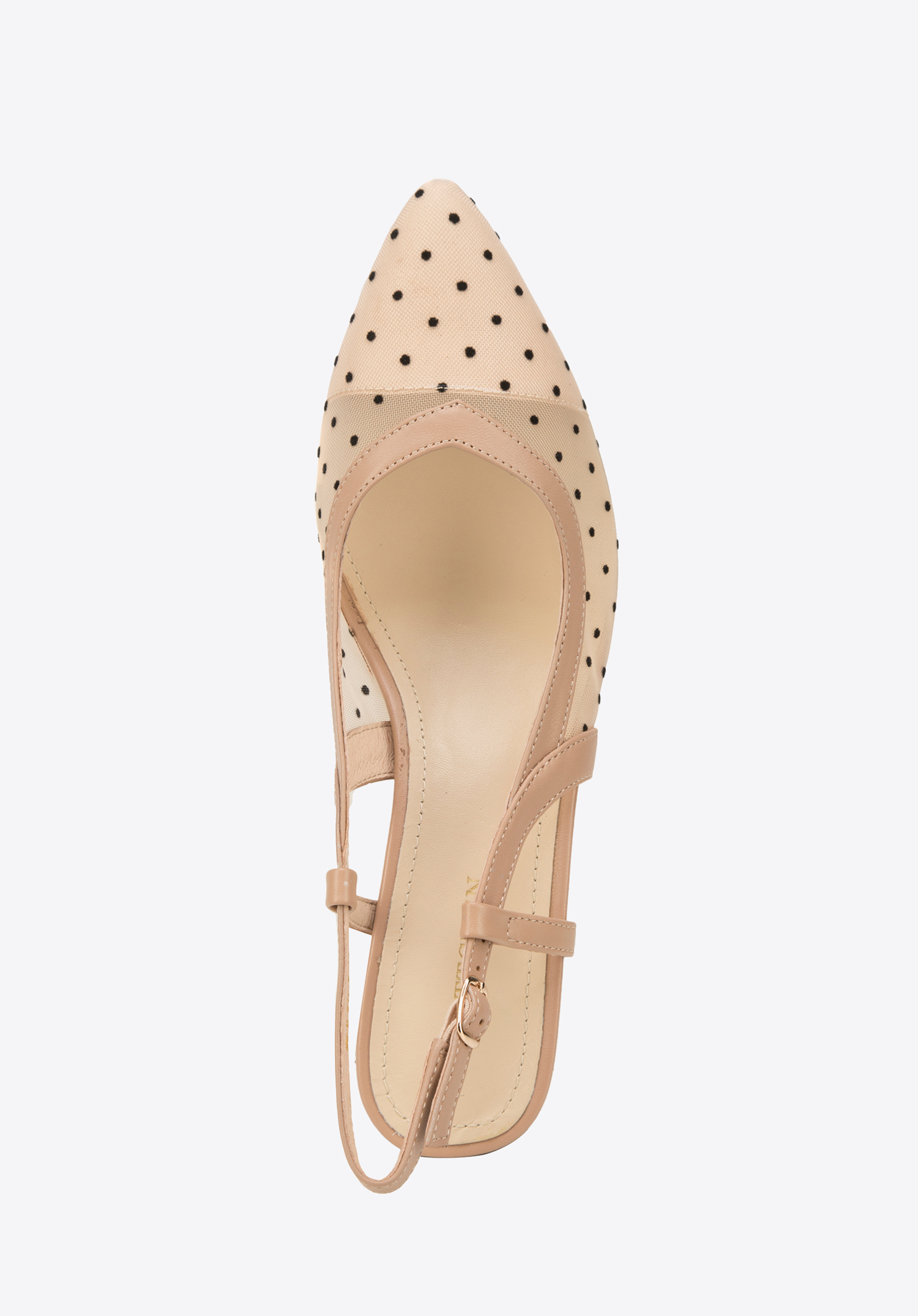 Sandały transparentne w groszki na słupku