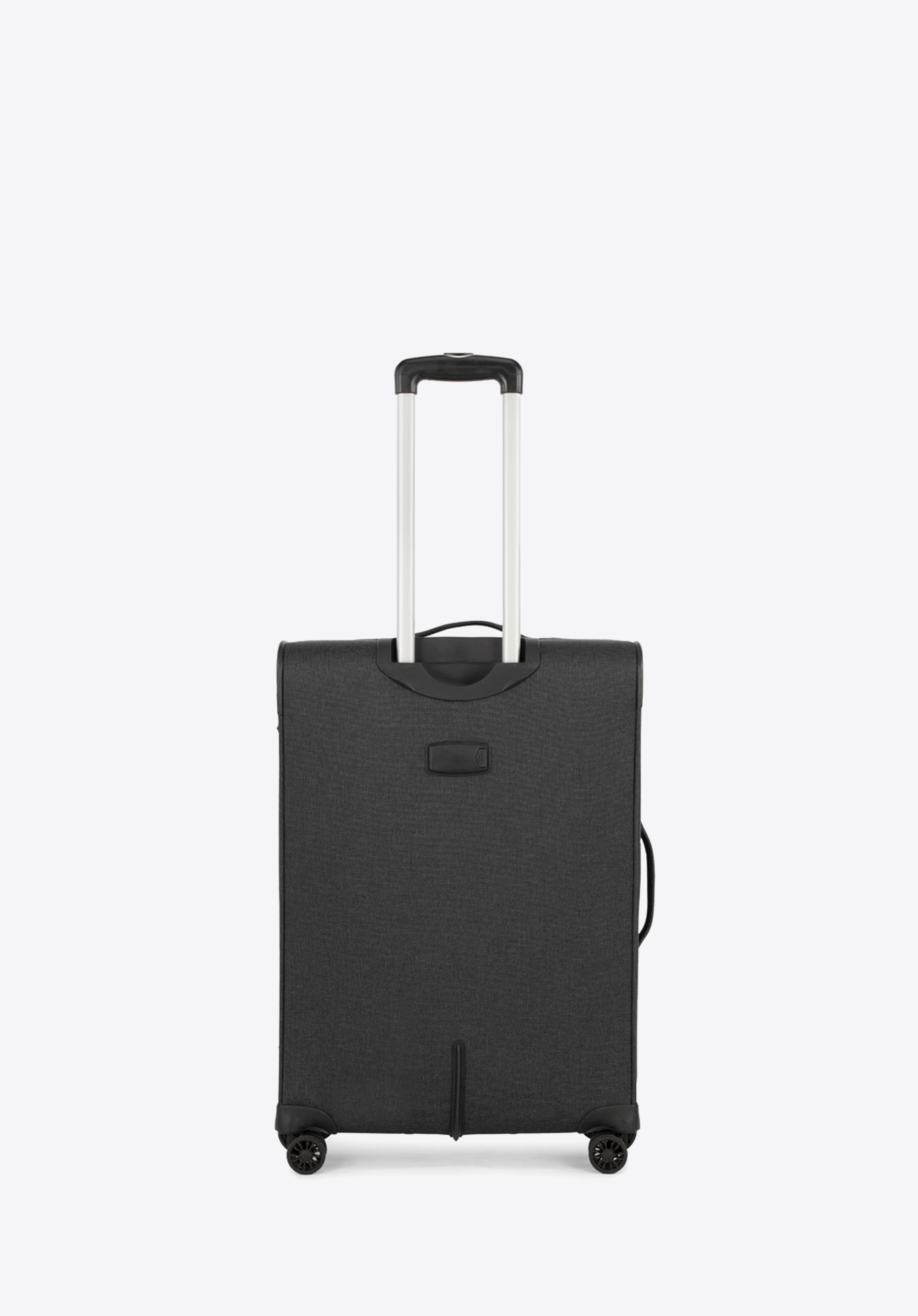 Średnia walizka z kolorowym suwakiem