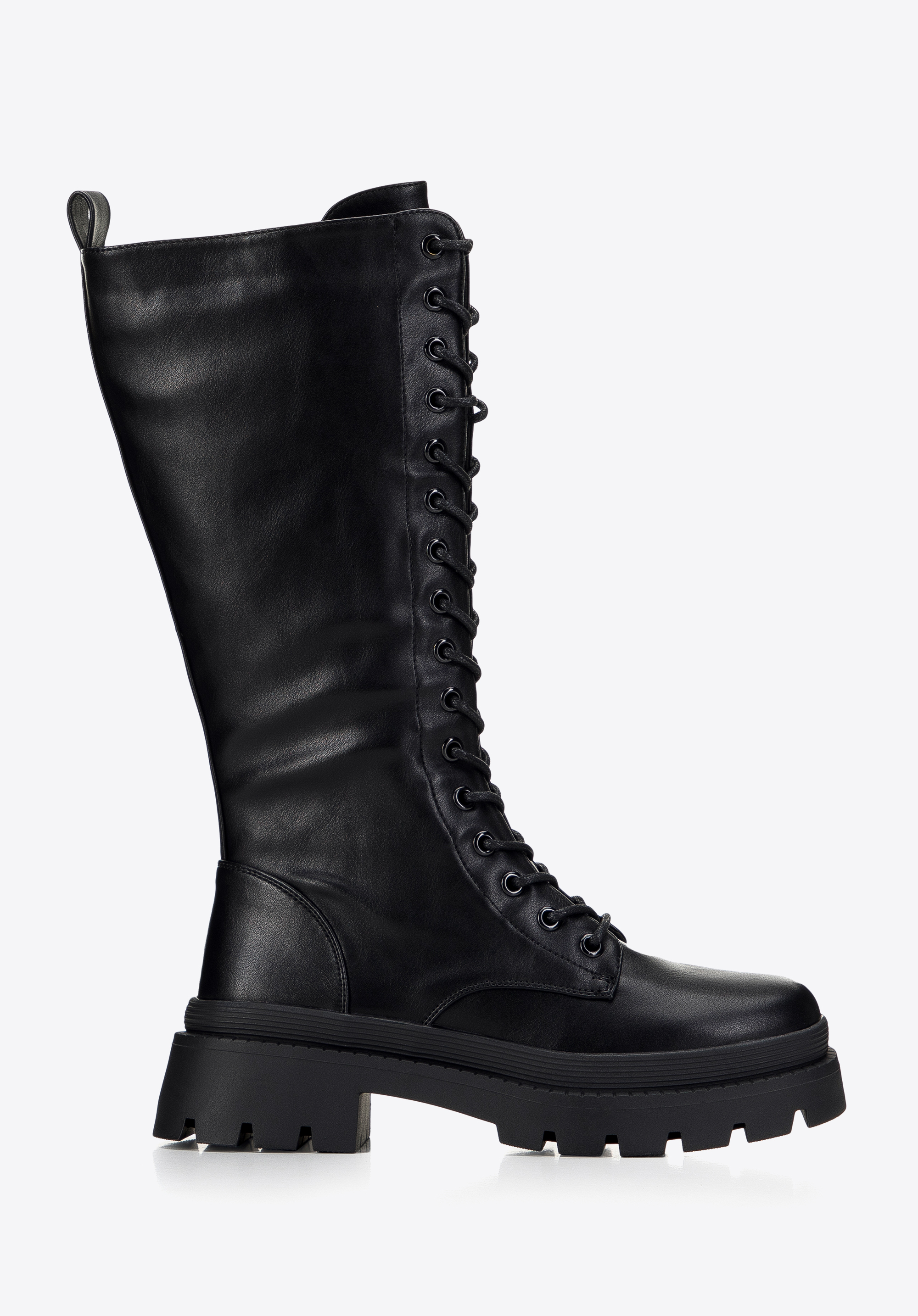 Damskie glany wysokie na platformie