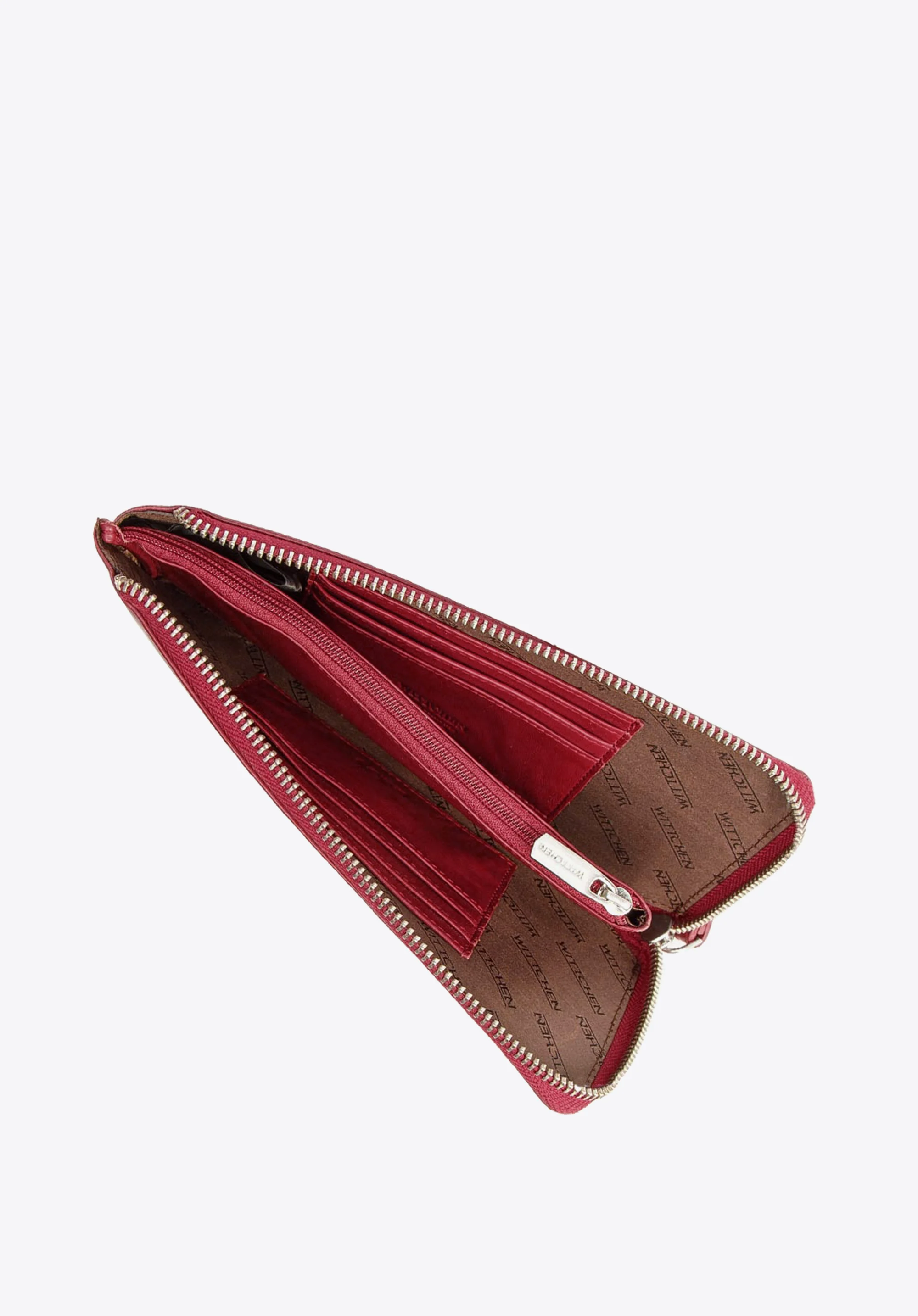 Damski portfel ze skóry duży z uchwytem