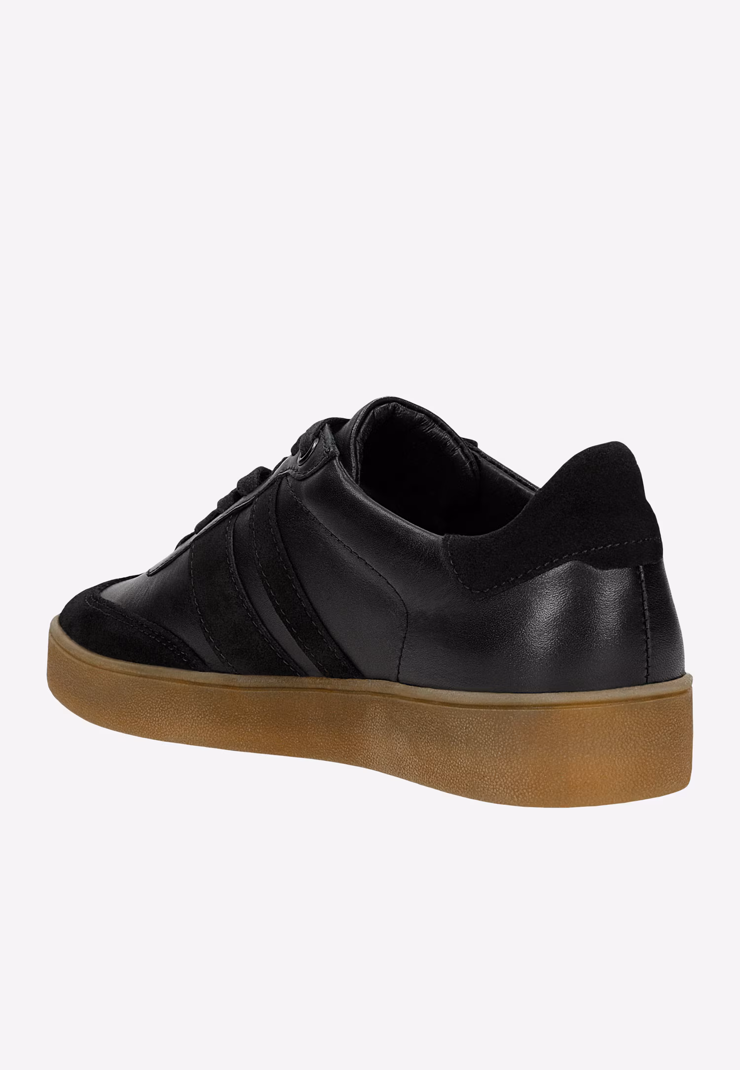 Biało-szare trampki damskie na płaskiej brązowej podeszwie