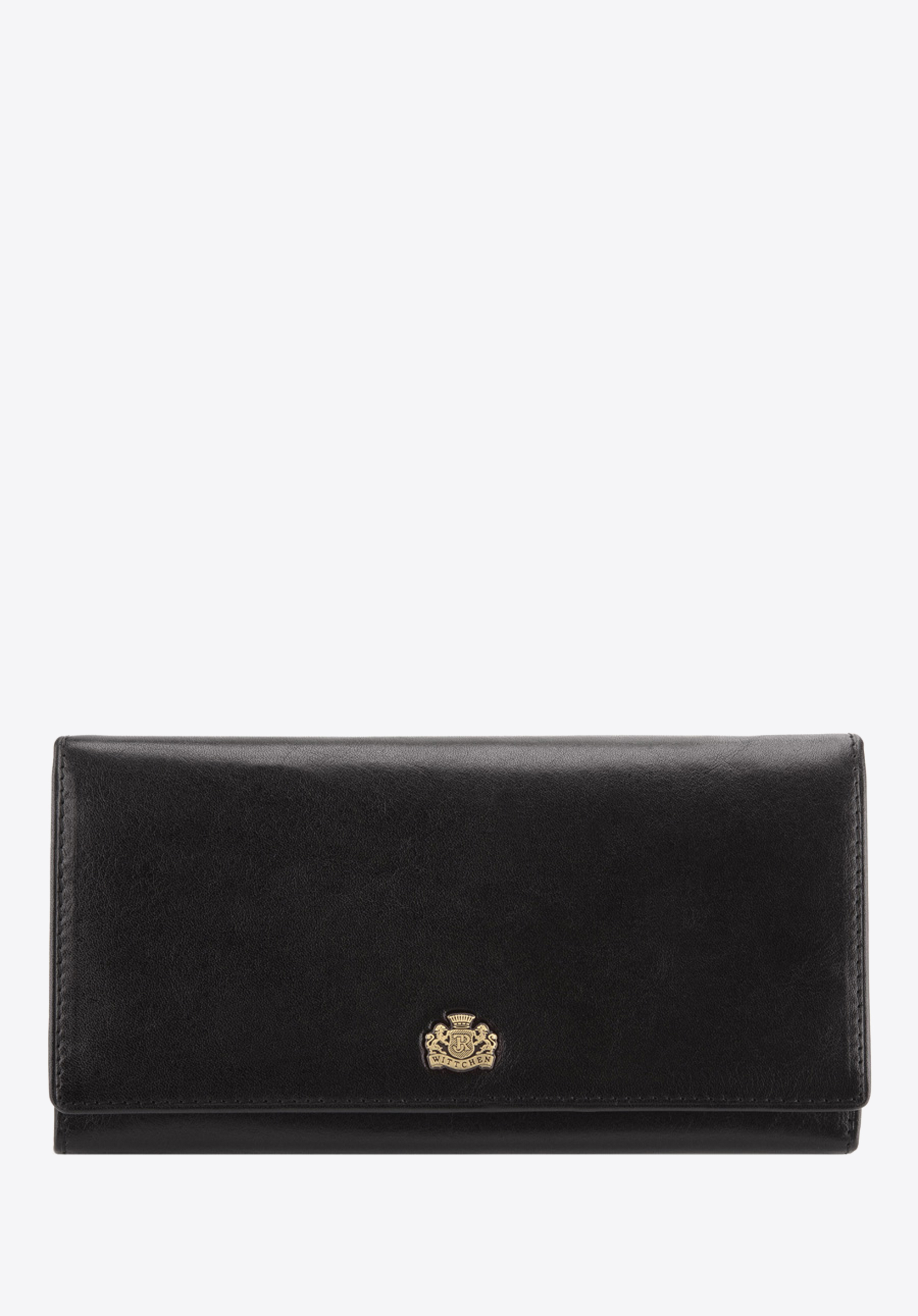 Damski portfel ze skóry z herbem duży