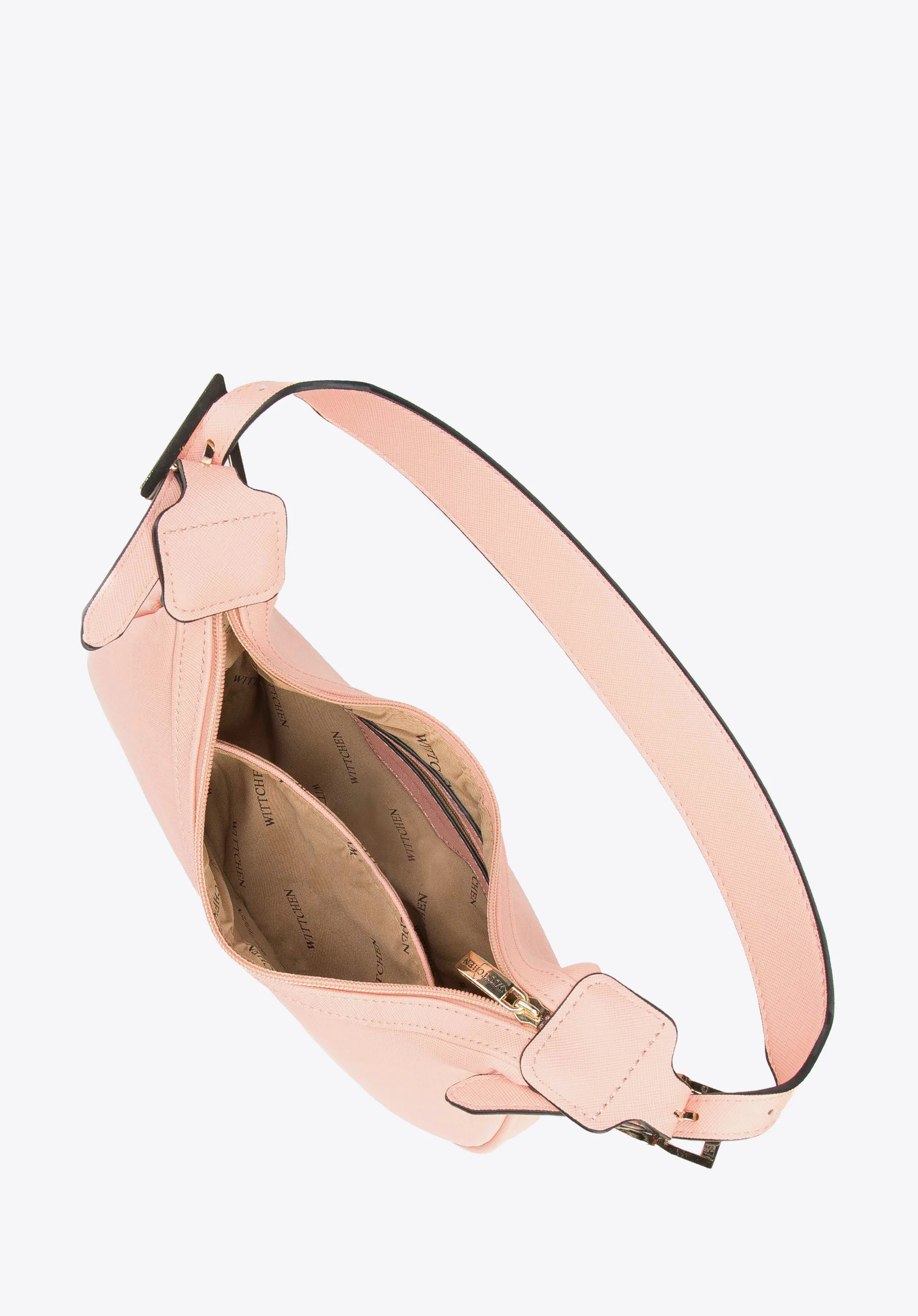 Torebka baguette z geometrycznymi klamrami