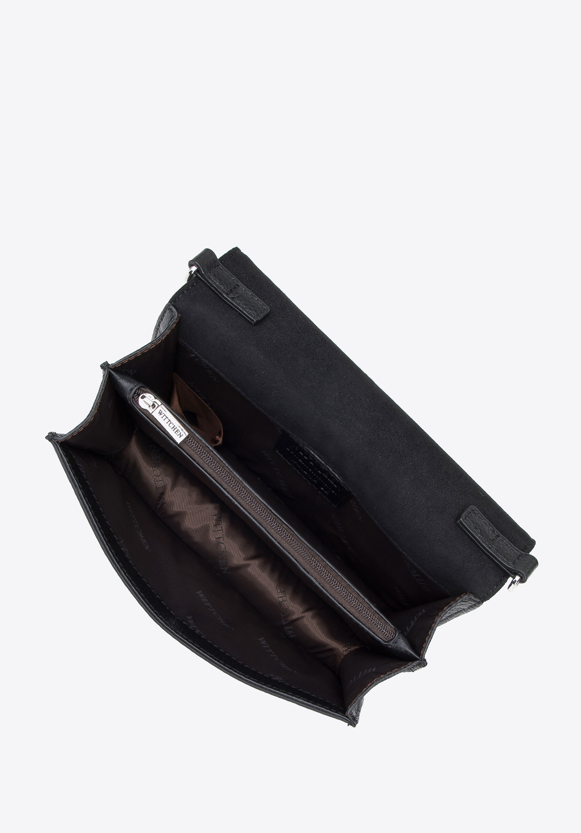 Damska listonoszka skórzana dwukomorowa mała