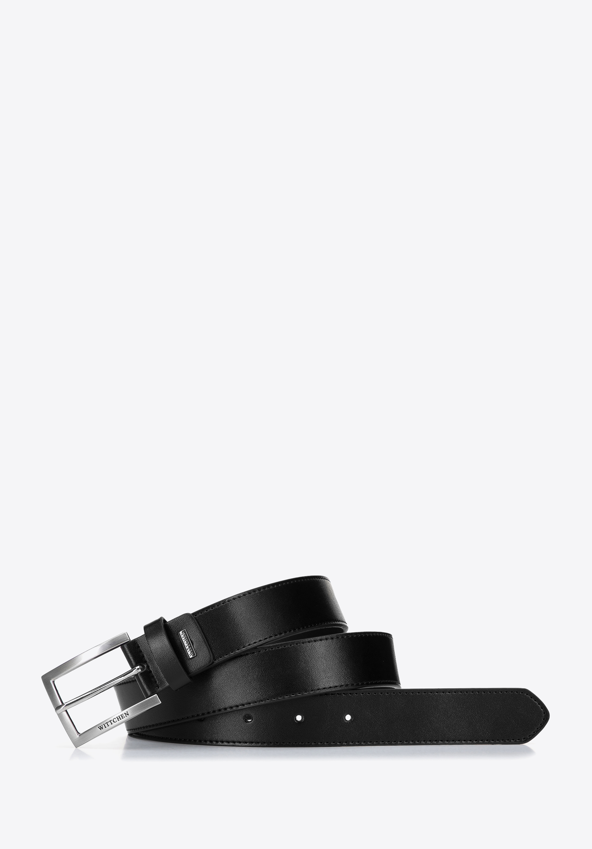 Męski pasek skórzany ze stębnowaniem klasyczny